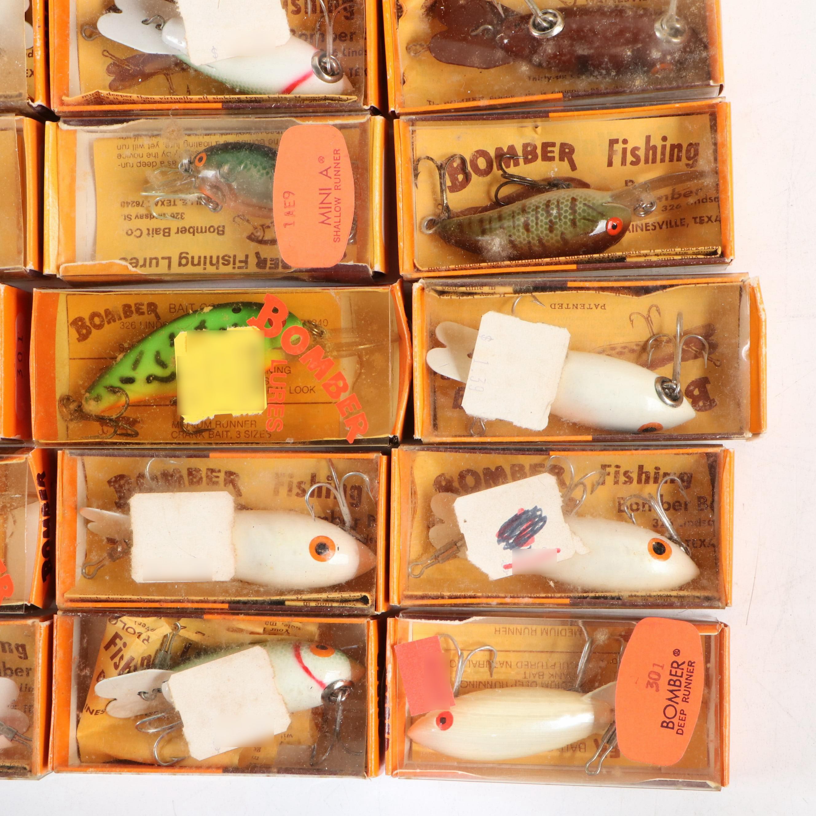 Collection of Vintage Bomber Fishing Lures, Mid/Late 20th Century