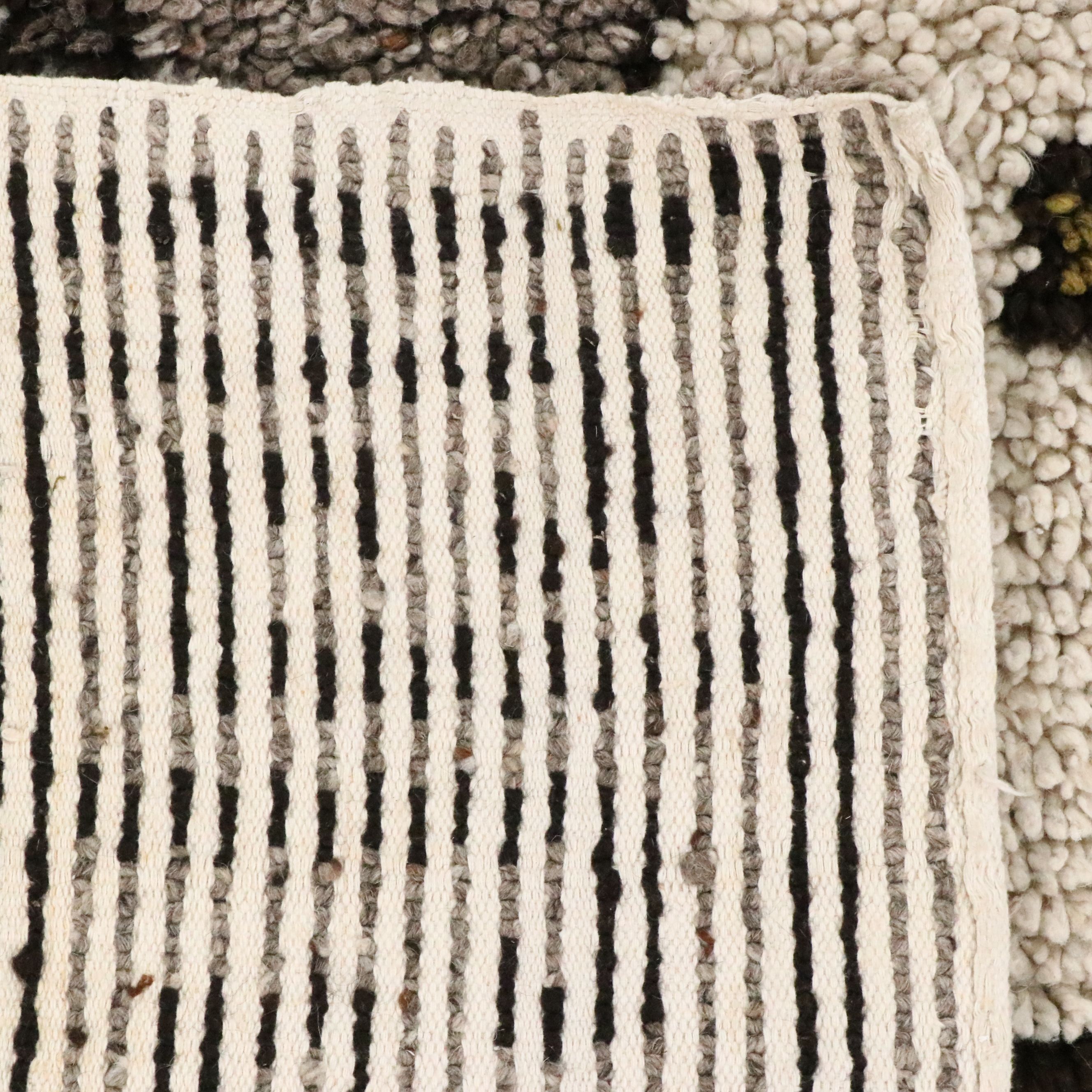 5'1 x 7'10 Mixed Technique Mesoamerican Style Folk Art Tapestry Rug