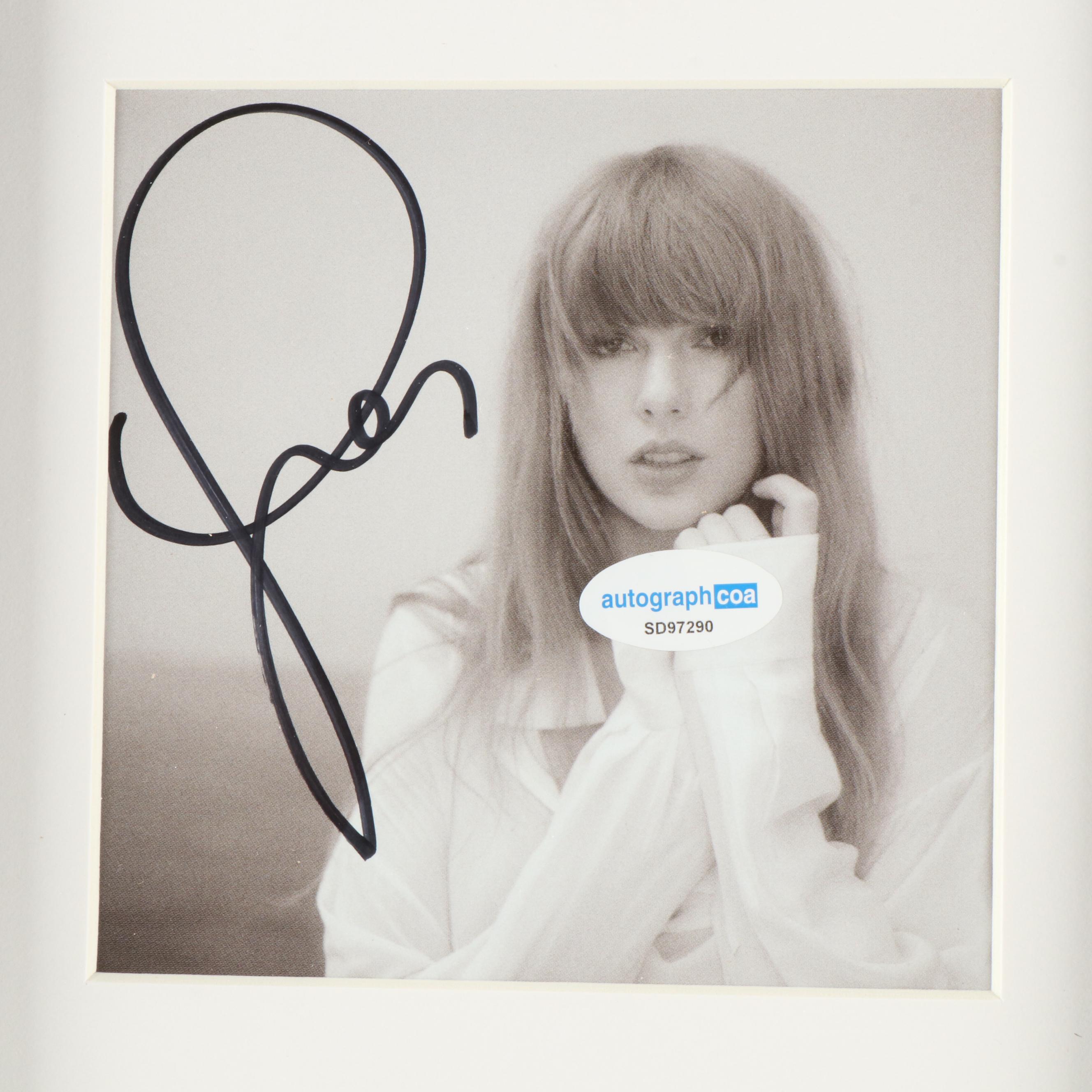 Taylor Swift Signed "The Tortured Poets Department" CD Card in Frame