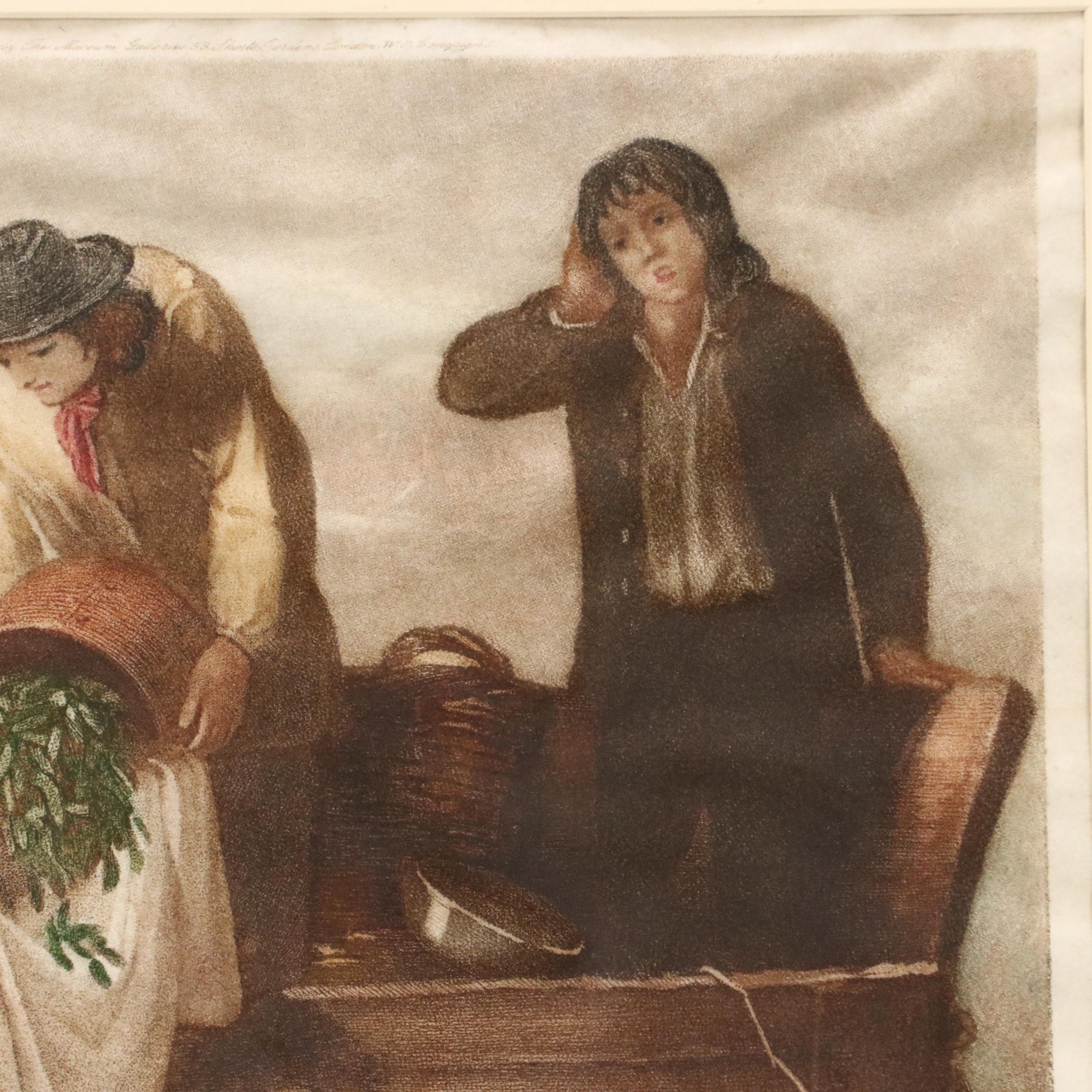 After Francis Wheatley Etching à la Poupée "Fresh Gathered Peas," 1925