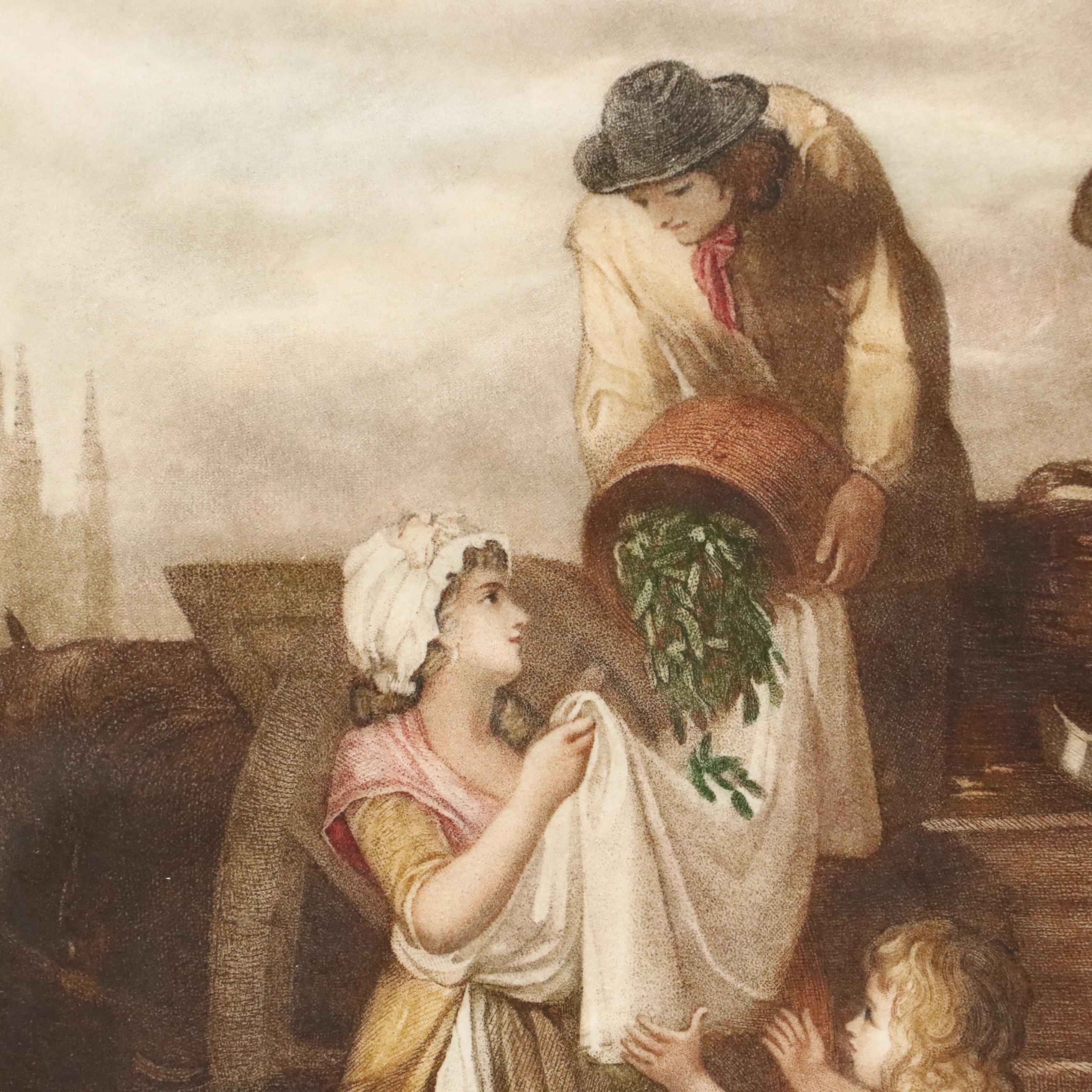 After Francis Wheatley Etching à la Poupée "Fresh Gathered Peas," 1925