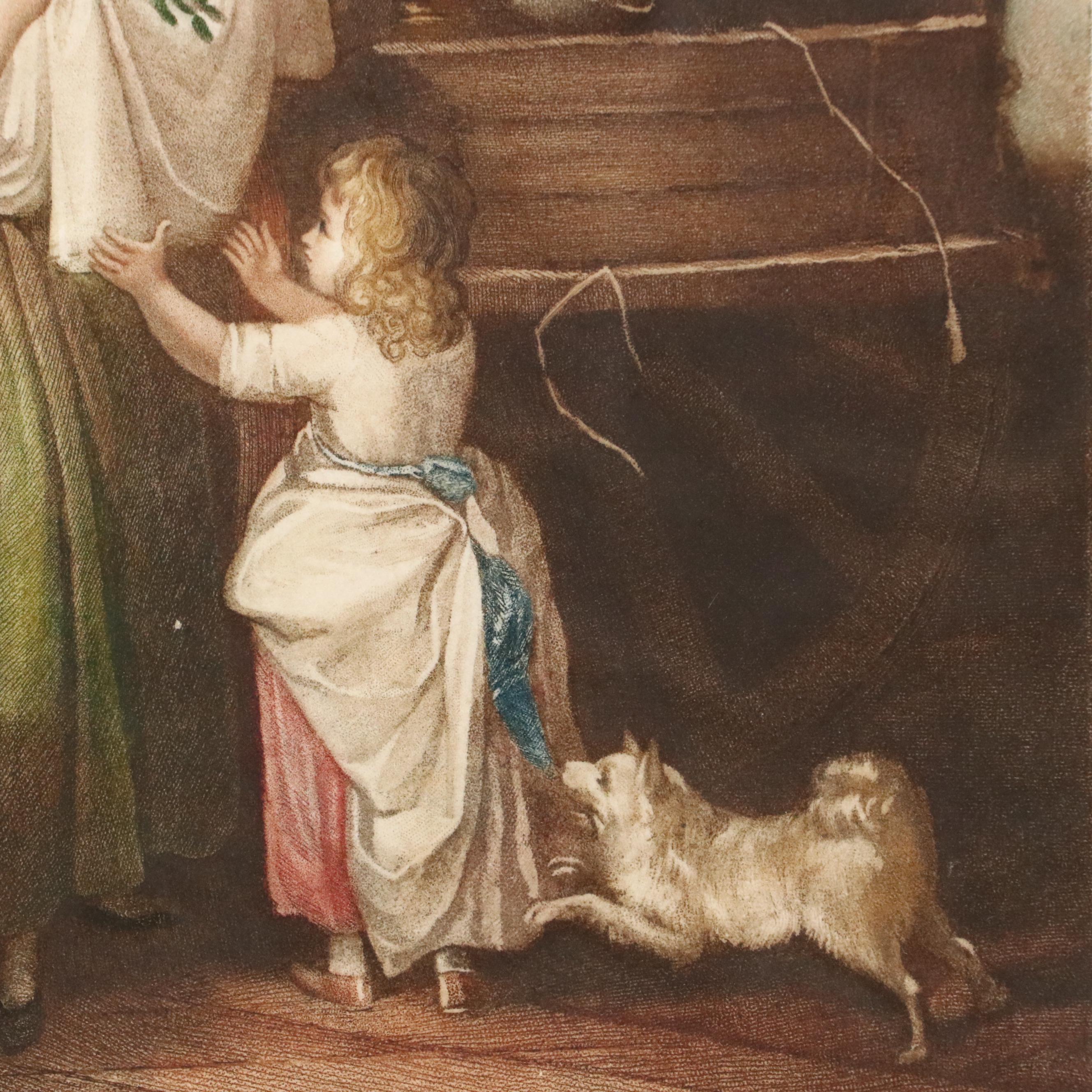 After Francis Wheatley Etching à la Poupée "Fresh Gathered Peas," 1925