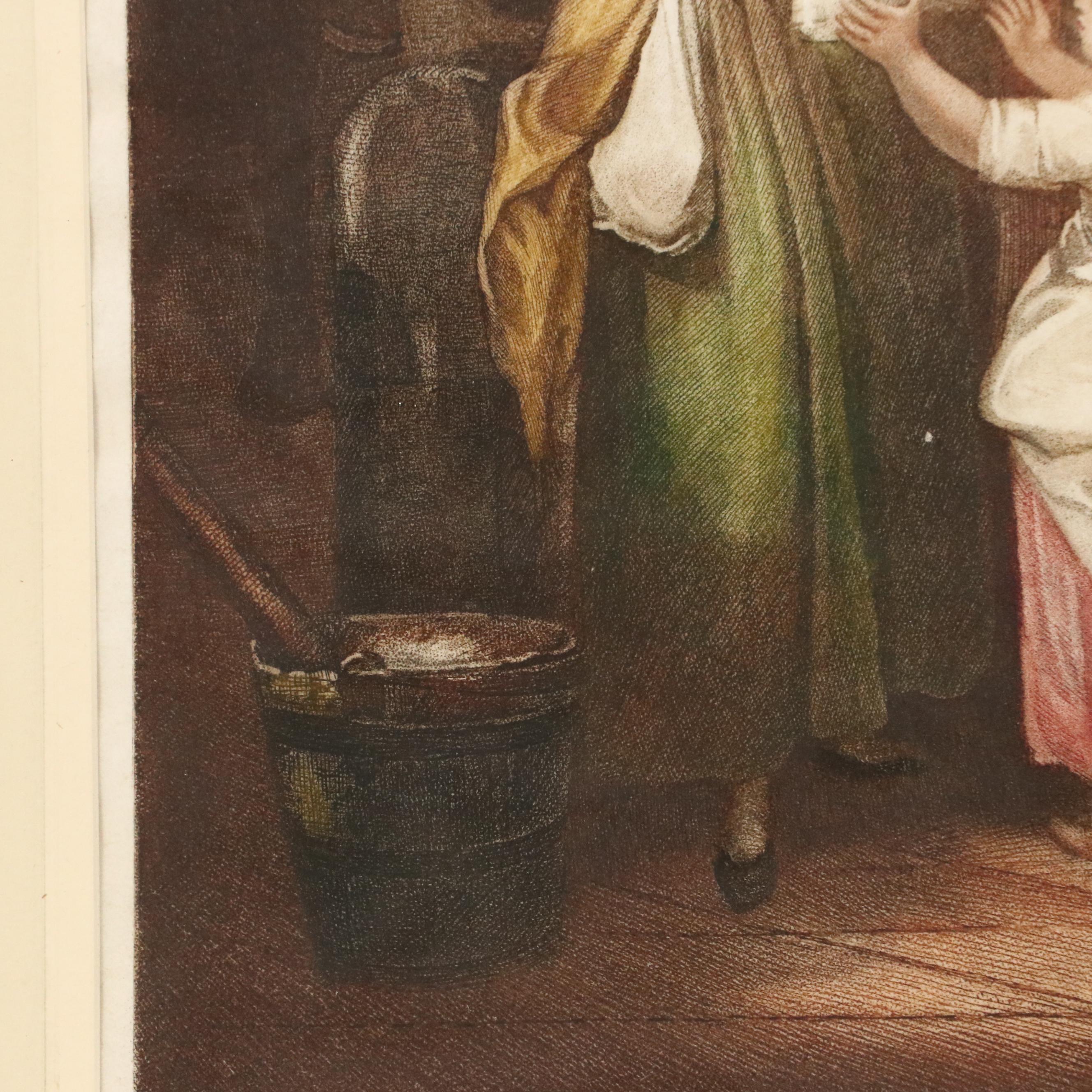 After Francis Wheatley Etching à la Poupée "Fresh Gathered Peas," 1925