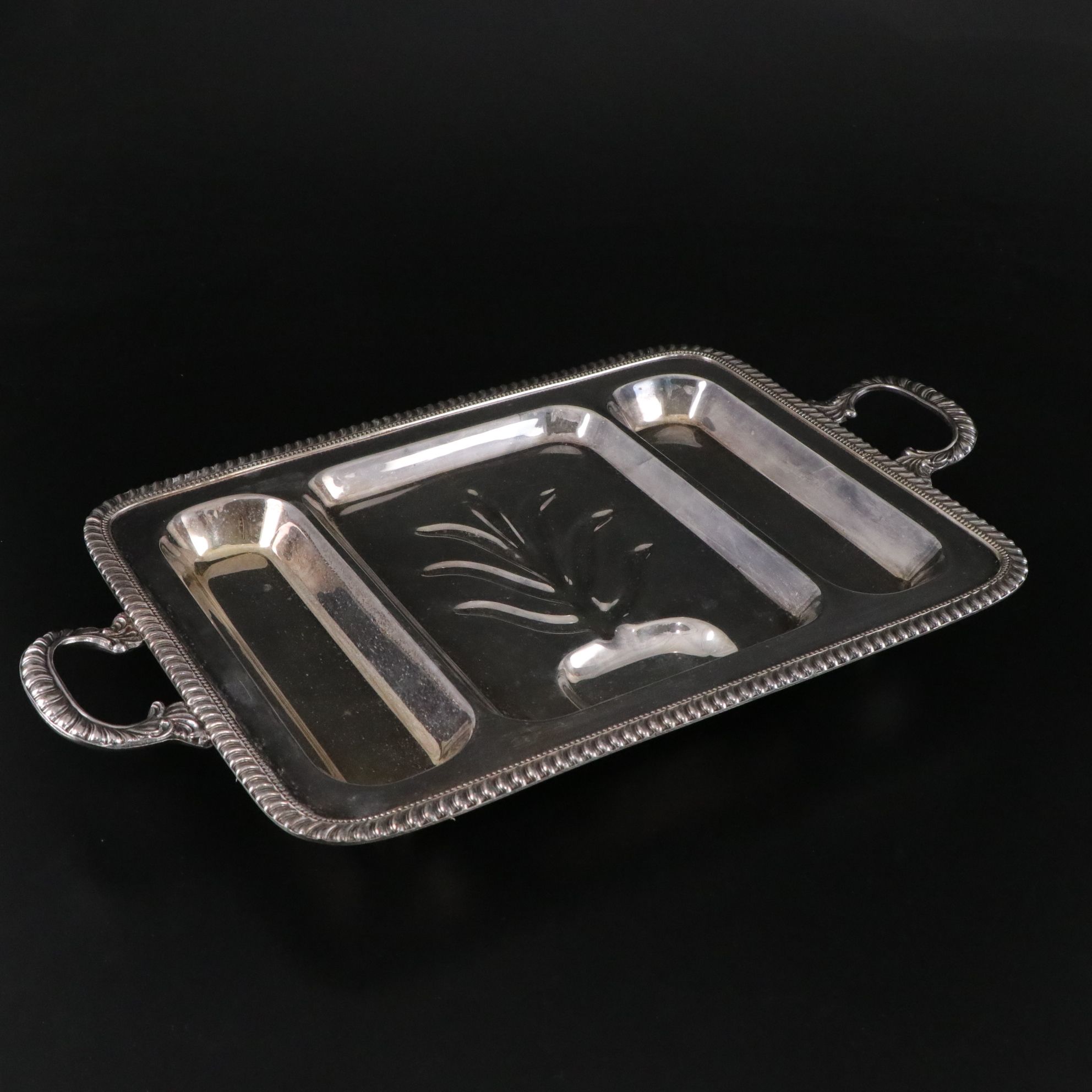 Silver Plate Trivets, Divided Tray & Other Serveware