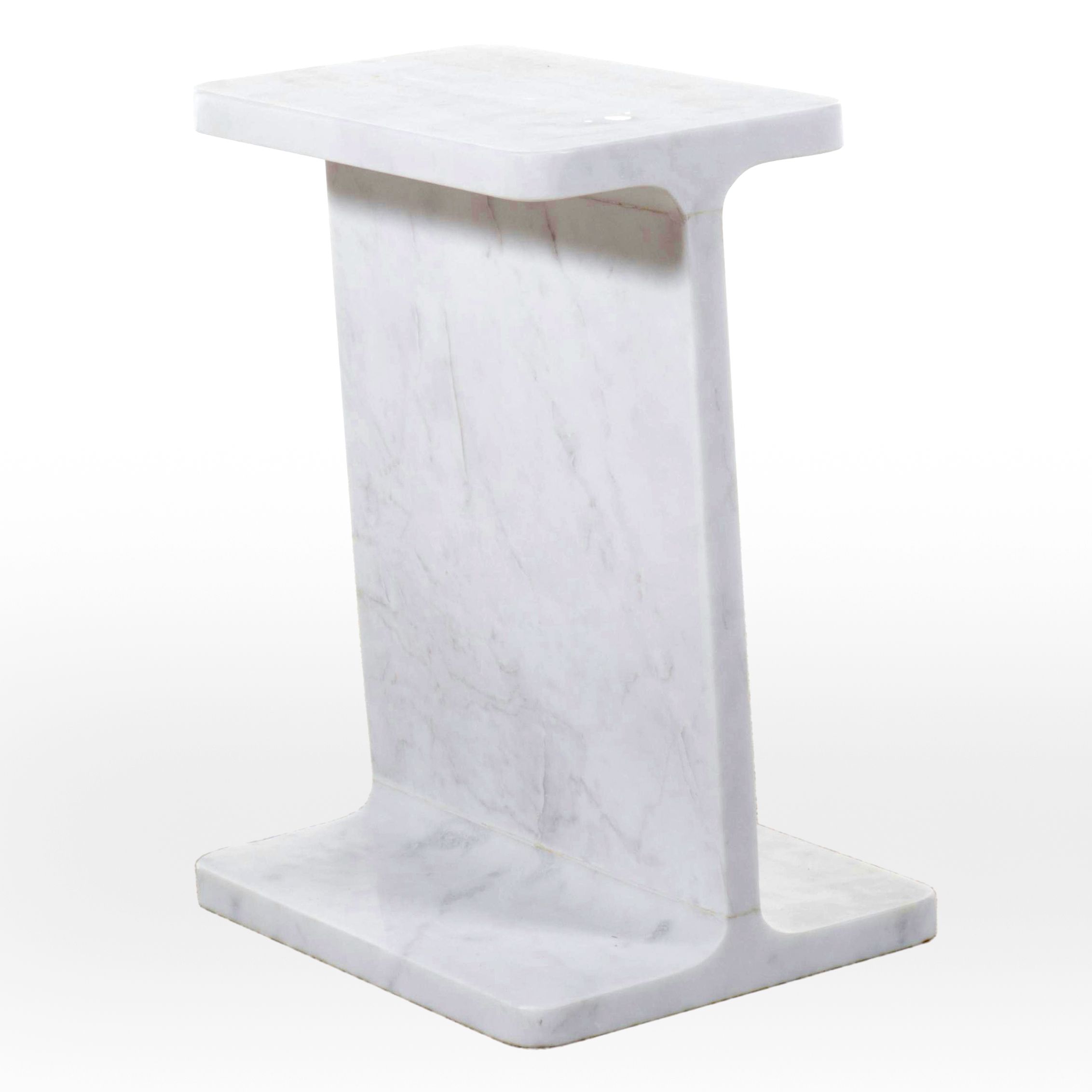 Modernist Style Marble End Table