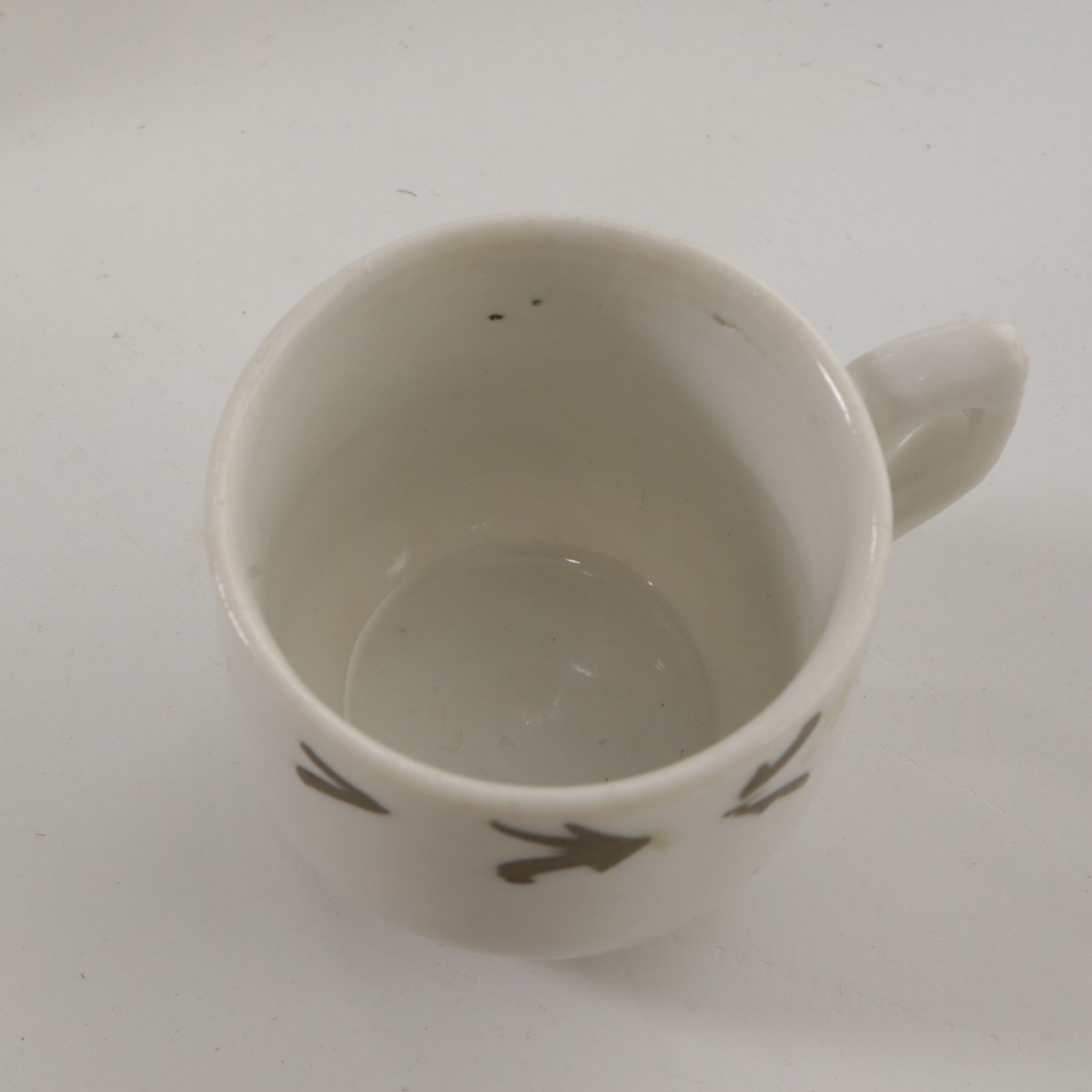 Wooden Doll Dresser with Miniature Tea Set and Dinnerware