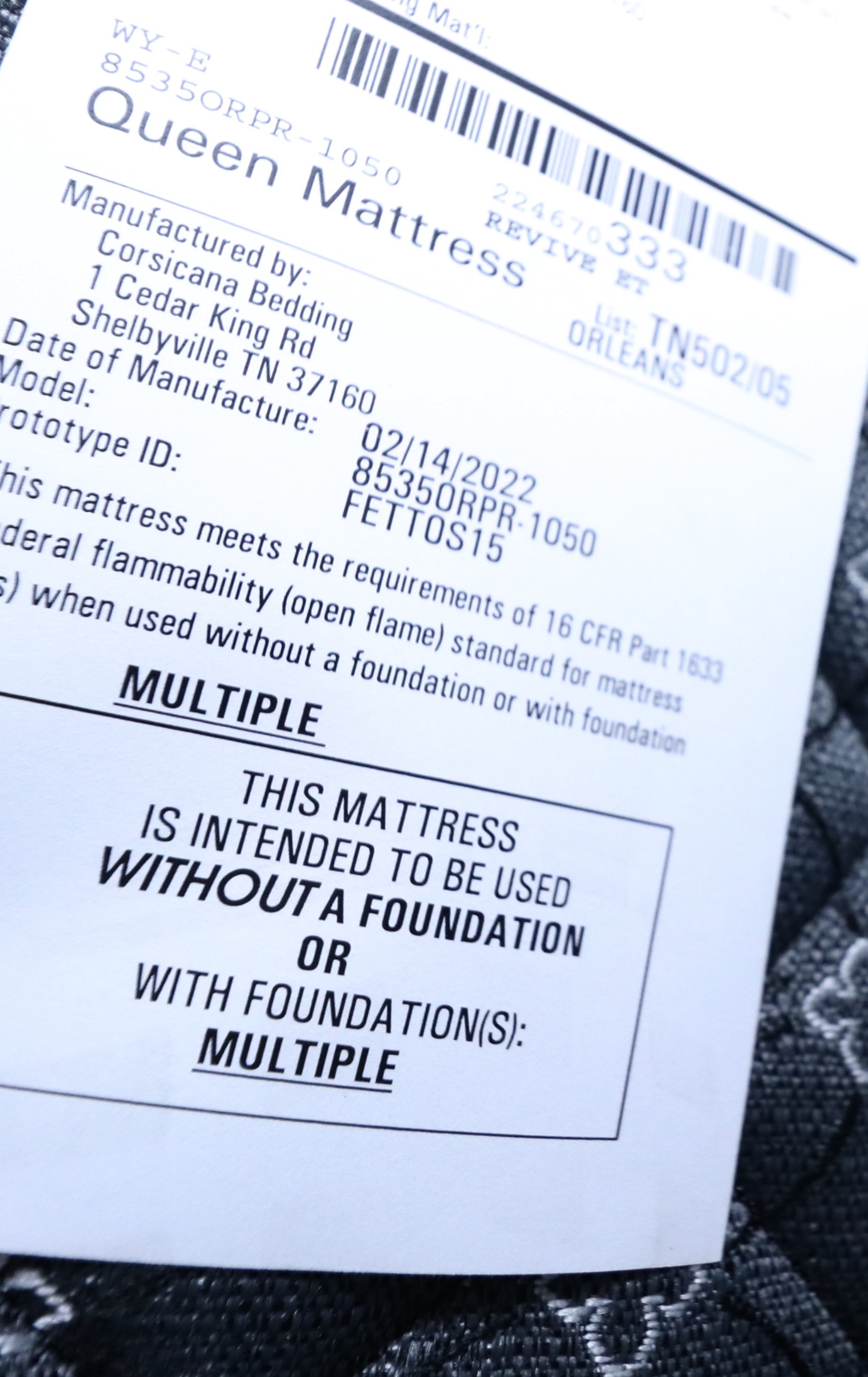 Black Metal Canopy Queen Bed, Mattress and Foundation