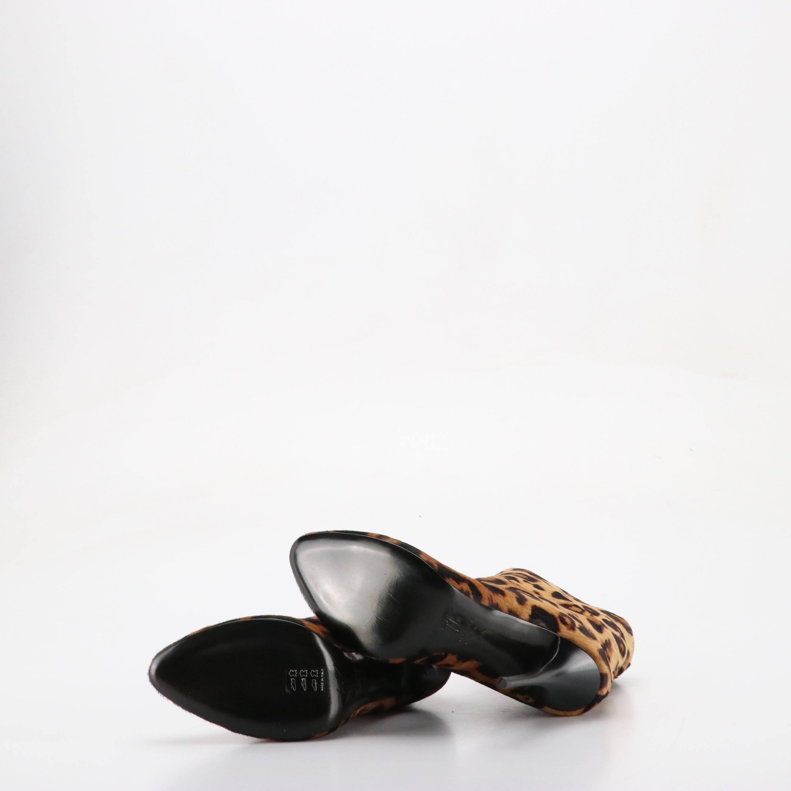 Giuseppe Zanotti High-Heeled Booties in Leopard Calf Hair