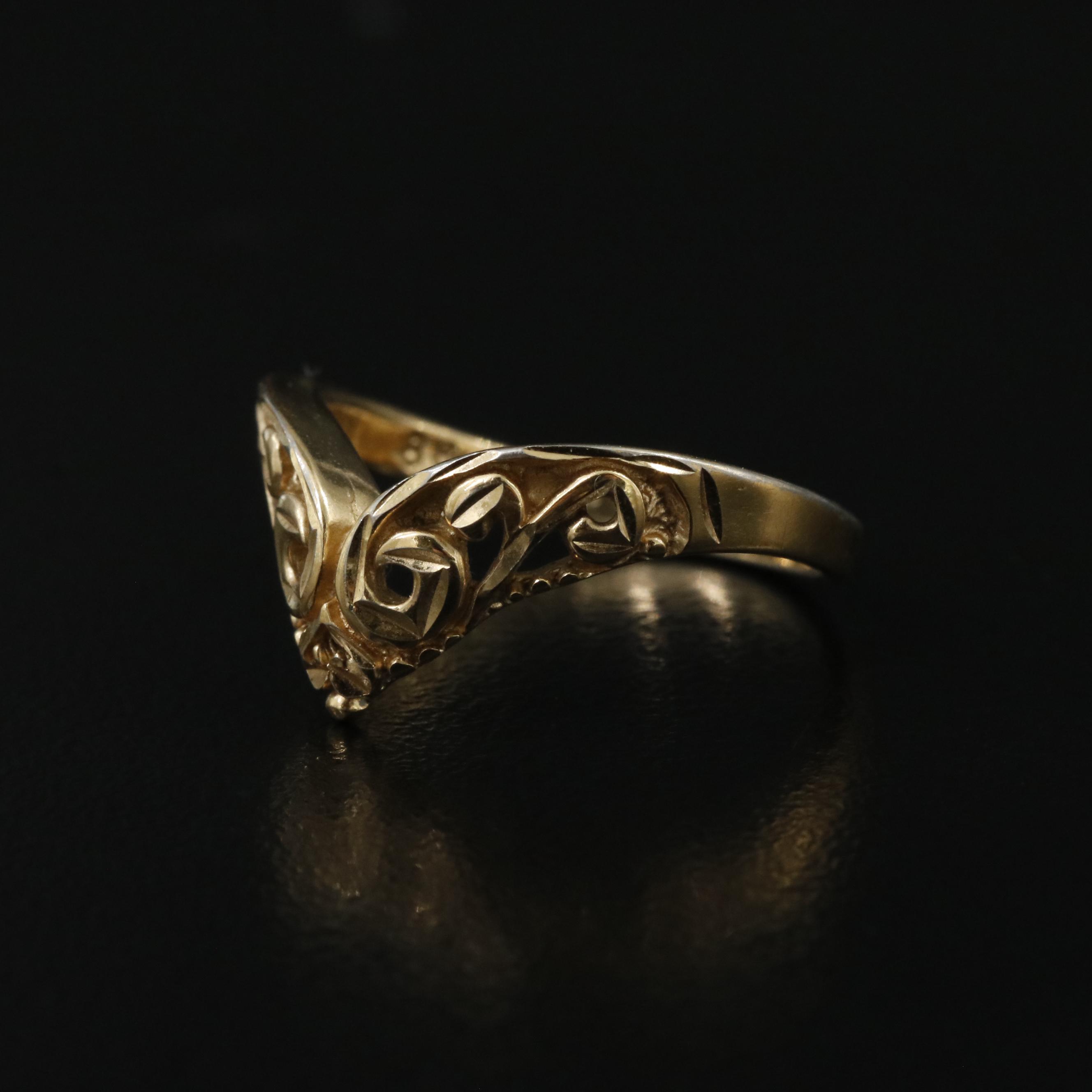 Vintage Chevron Ring