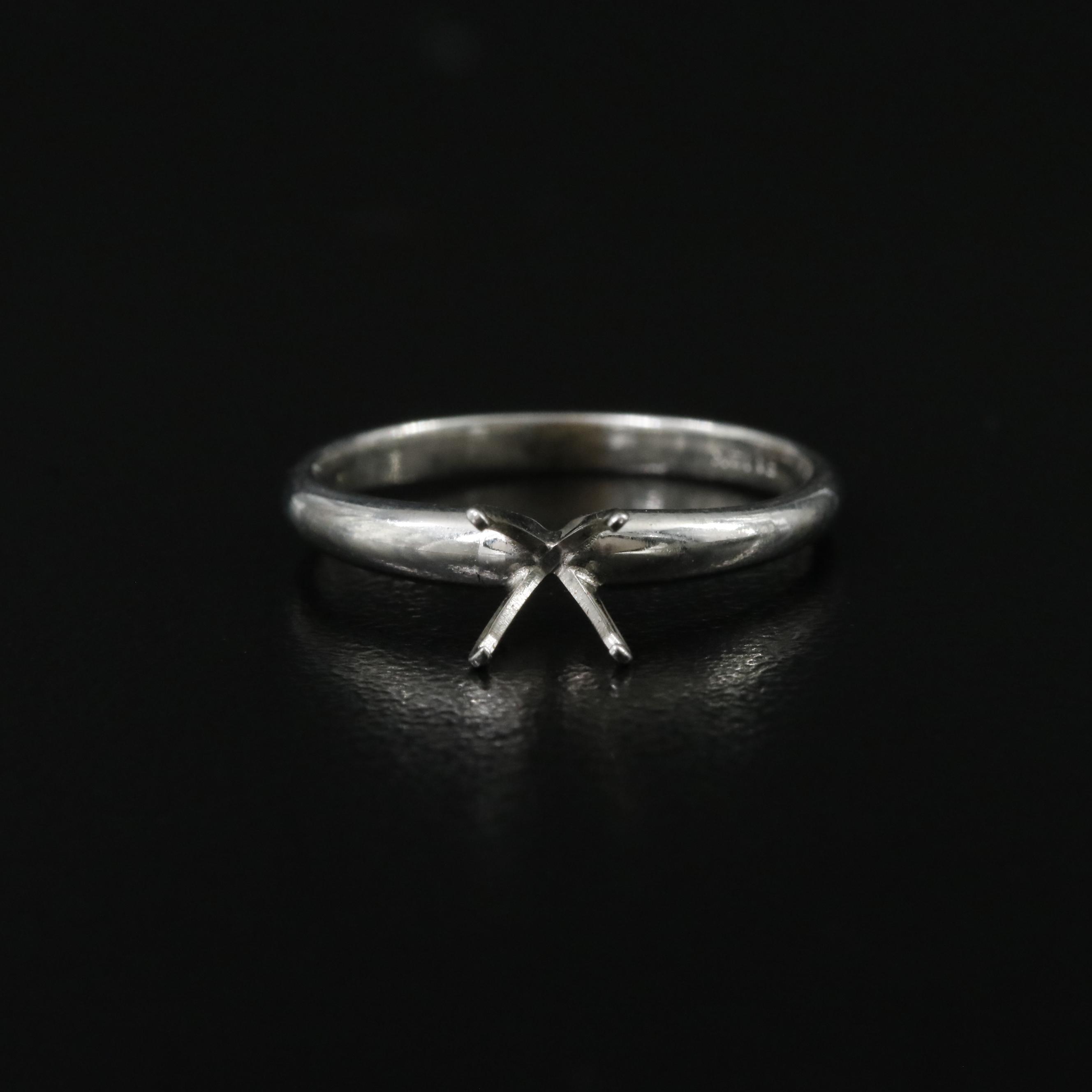 14K Open Mount Solitaire Ring