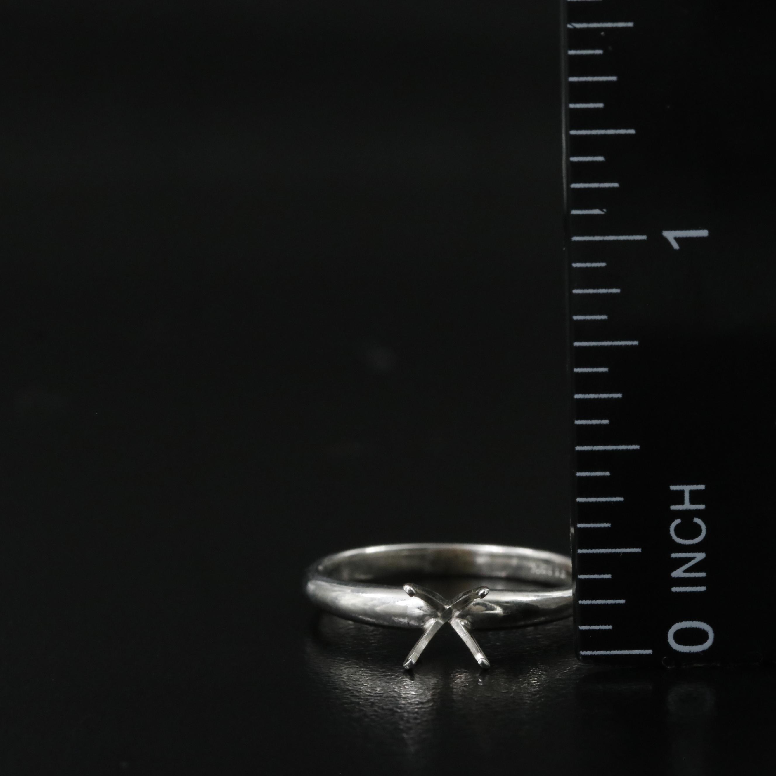 14K Open Mount Solitaire Ring