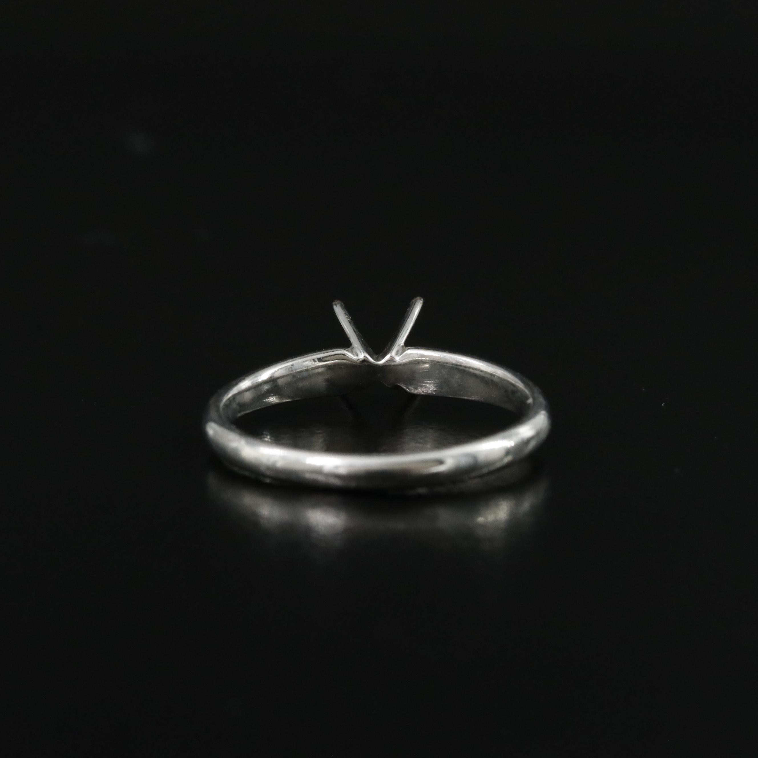 14K Open Mount Solitaire Ring