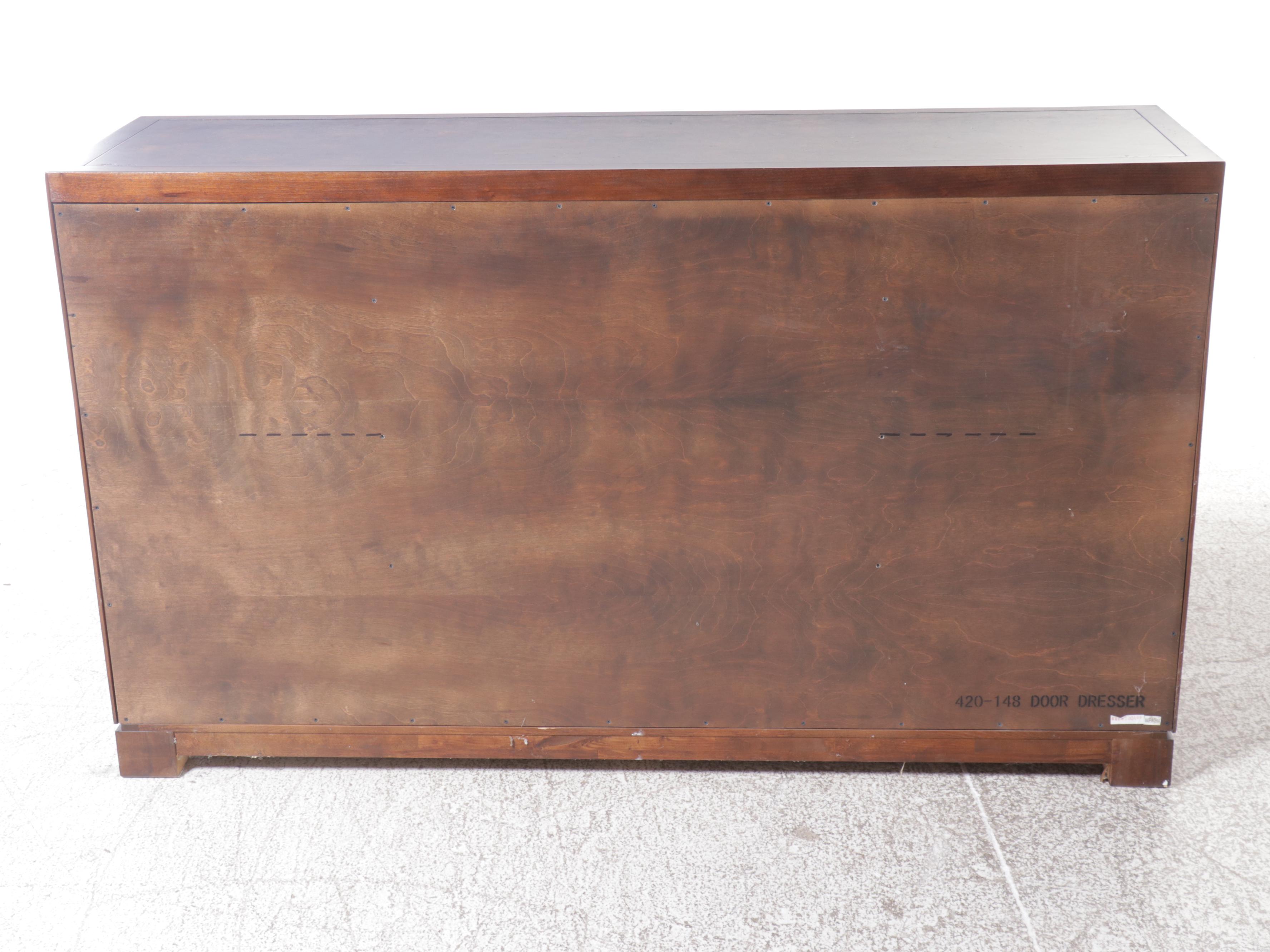 Anglo-Chinese Style Burl Wood Chest of Drawers