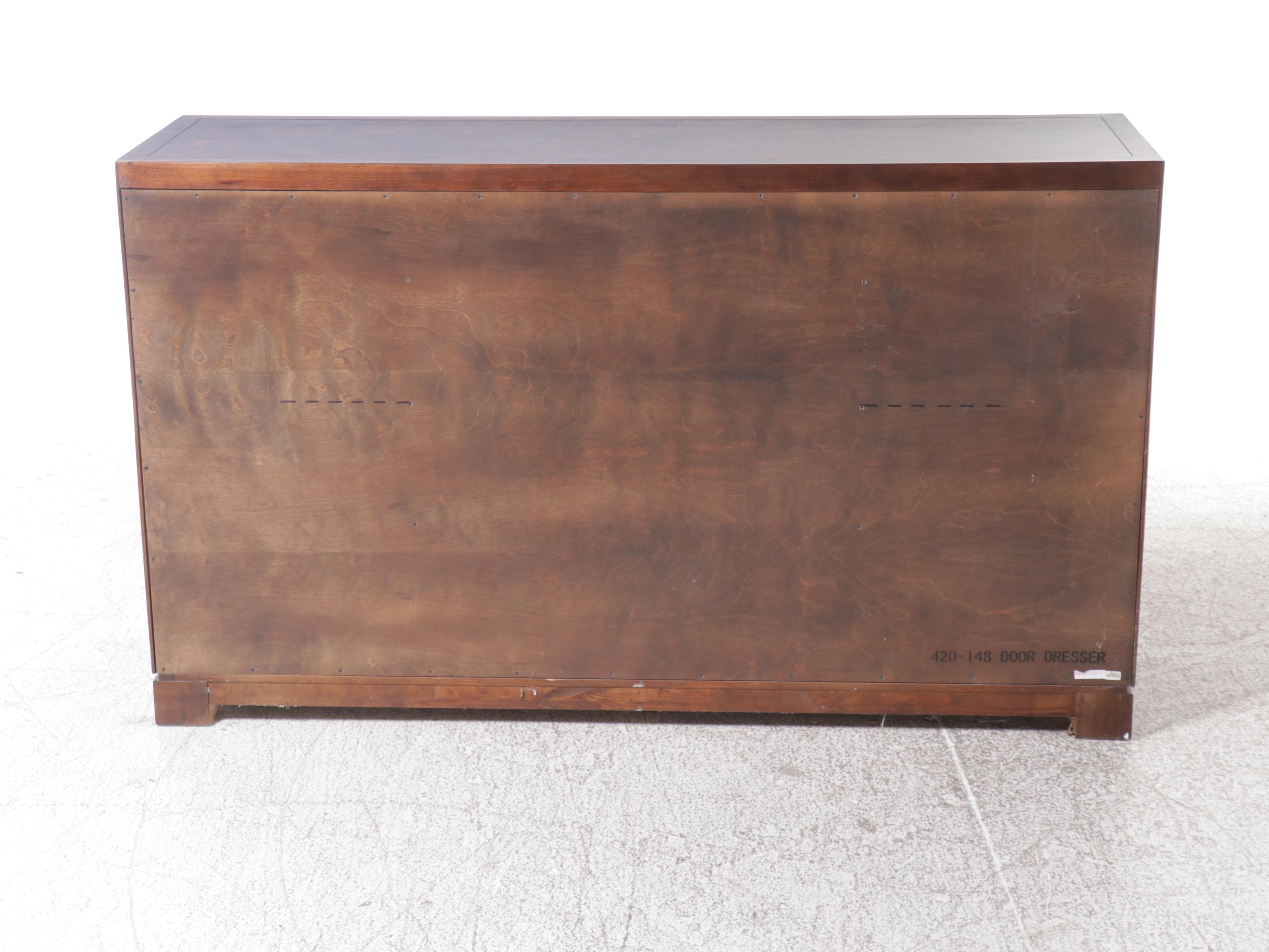 Anglo-Chinese Style Burl Wood Chest of Drawers