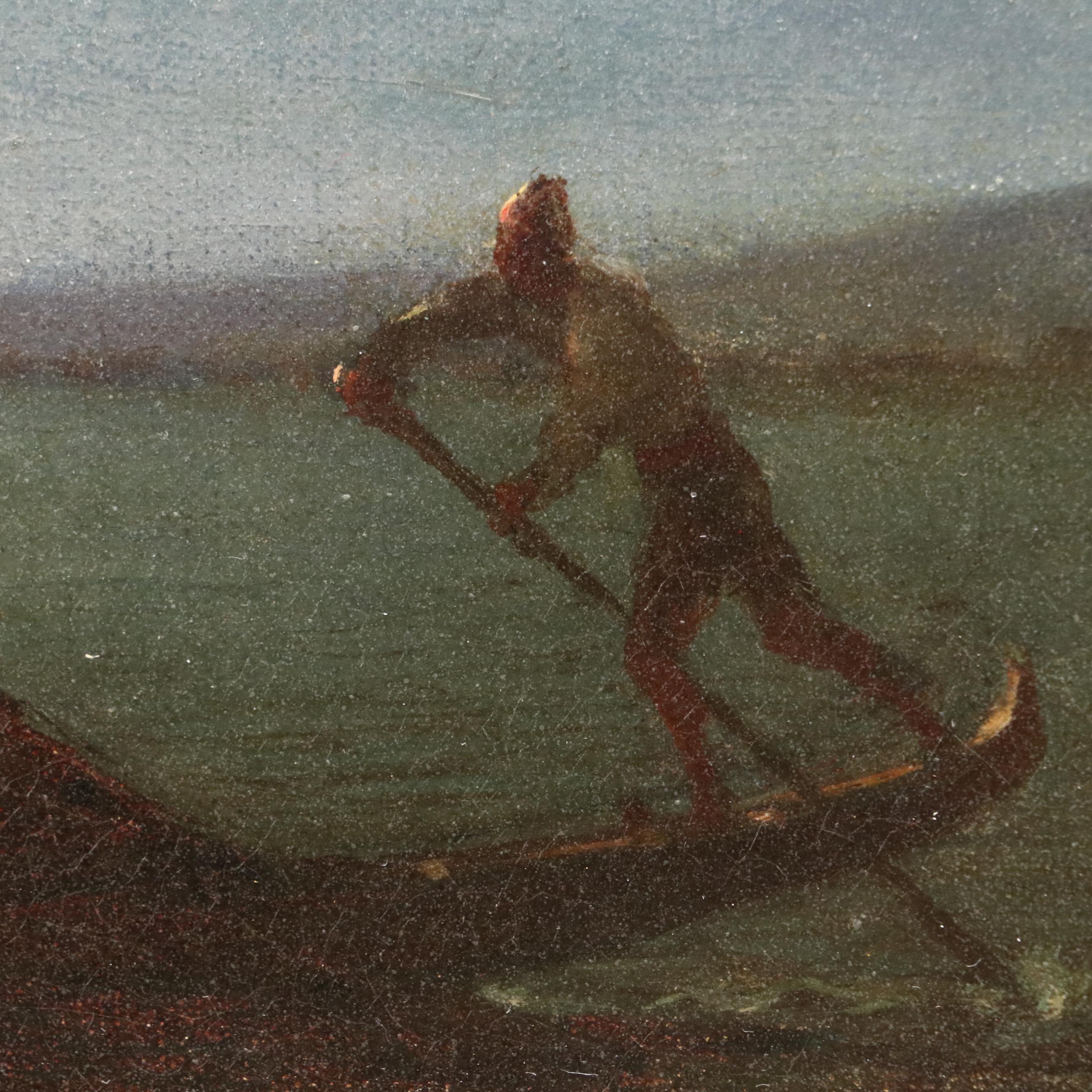Amédée Rosier "Venice Lagoon by Moonlight," Mid–Late 19th Century