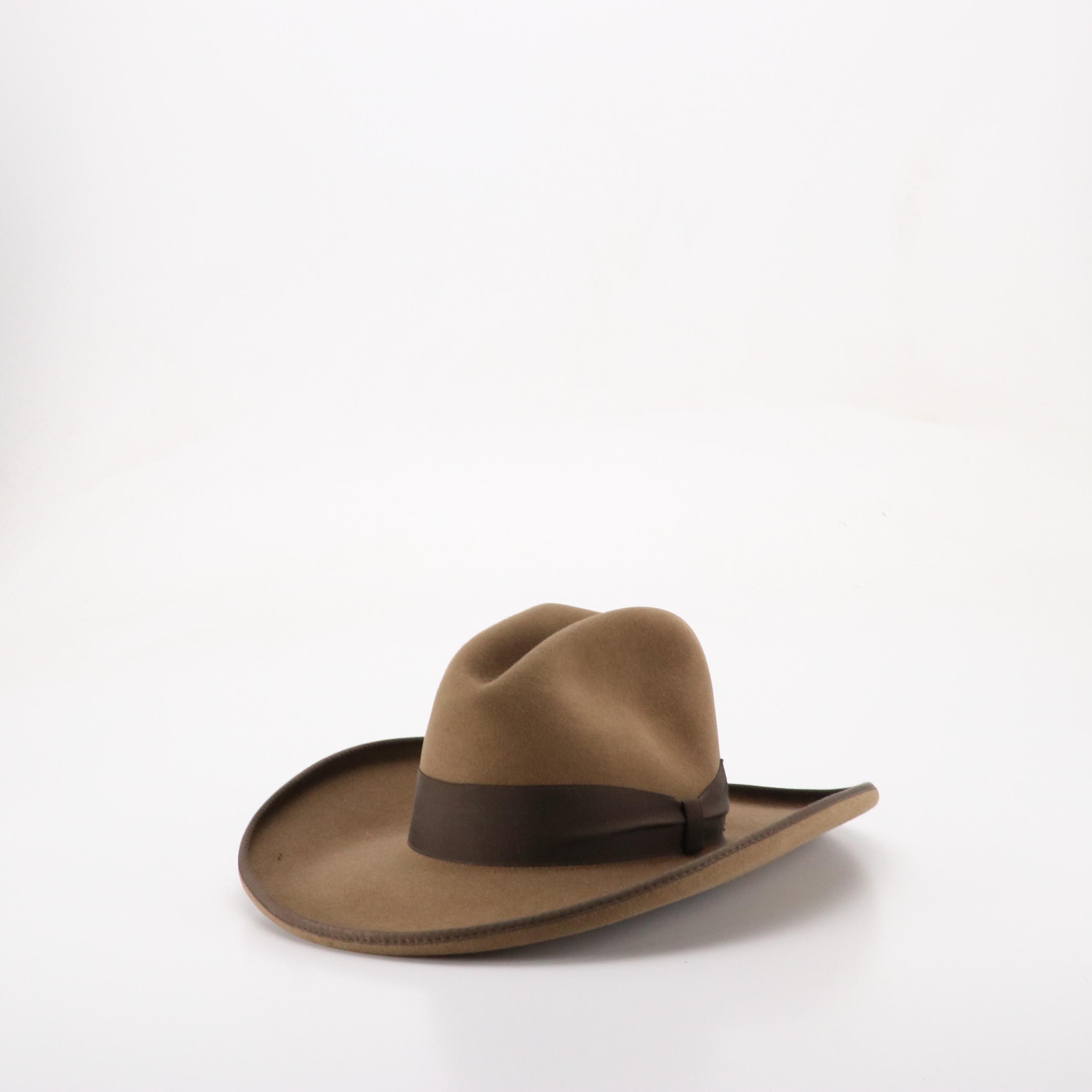 Rodeo King, Double S and Other Western Hat in Canvas and Beaver Fur Felt