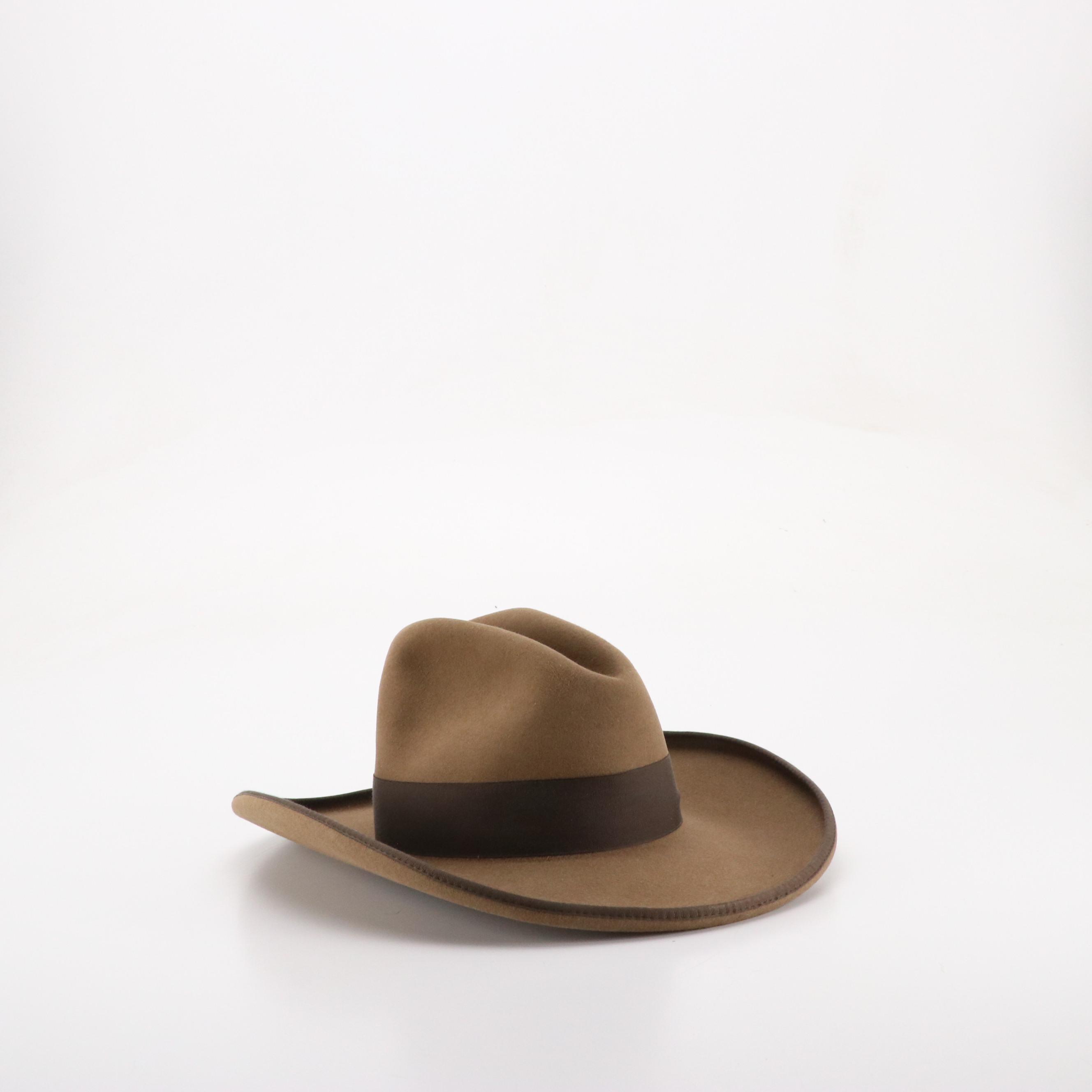 Rodeo King, Double S and Other Western Hat in Canvas and Beaver Fur Felt