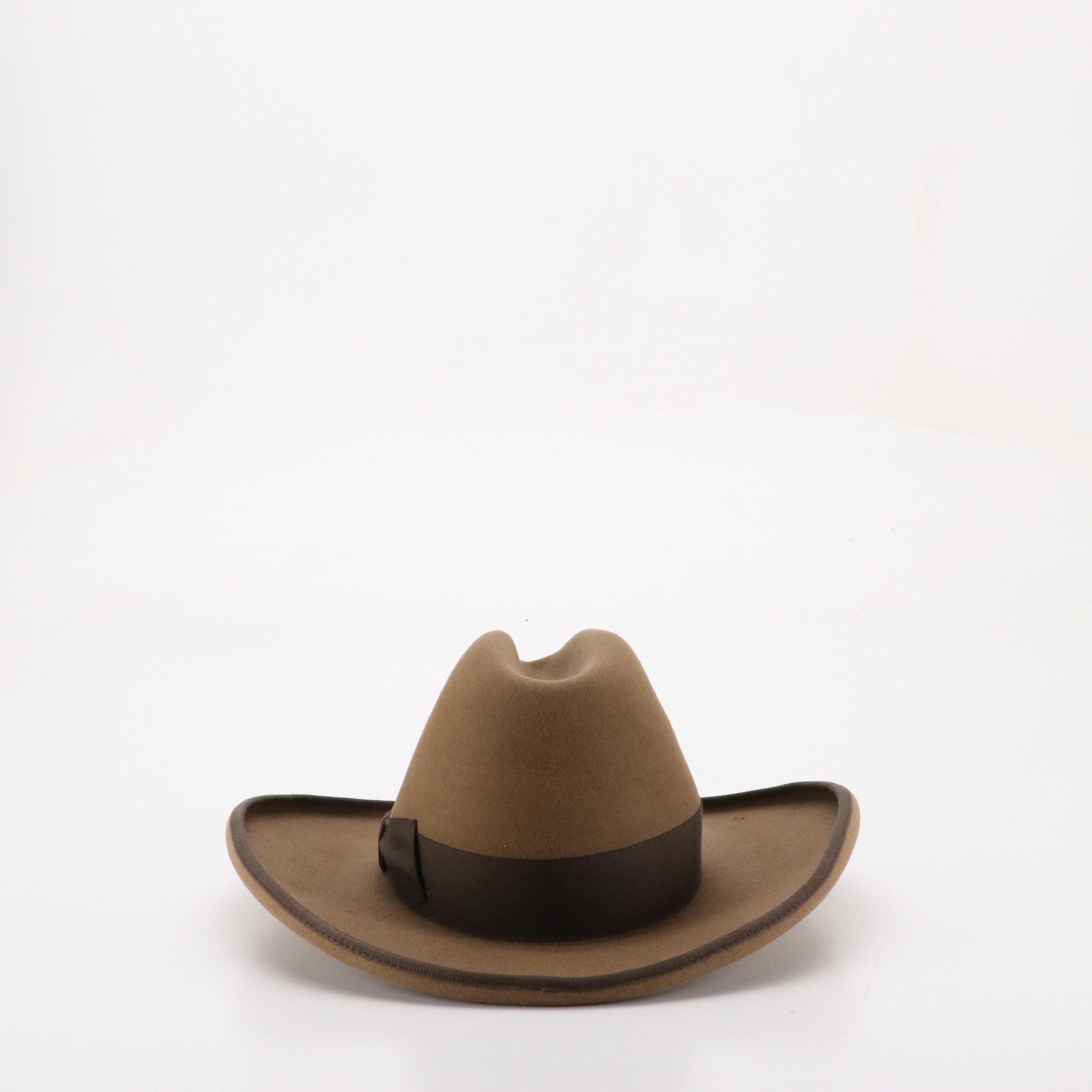 Rodeo King, Double S and Other Western Hat in Canvas and Beaver Fur Felt