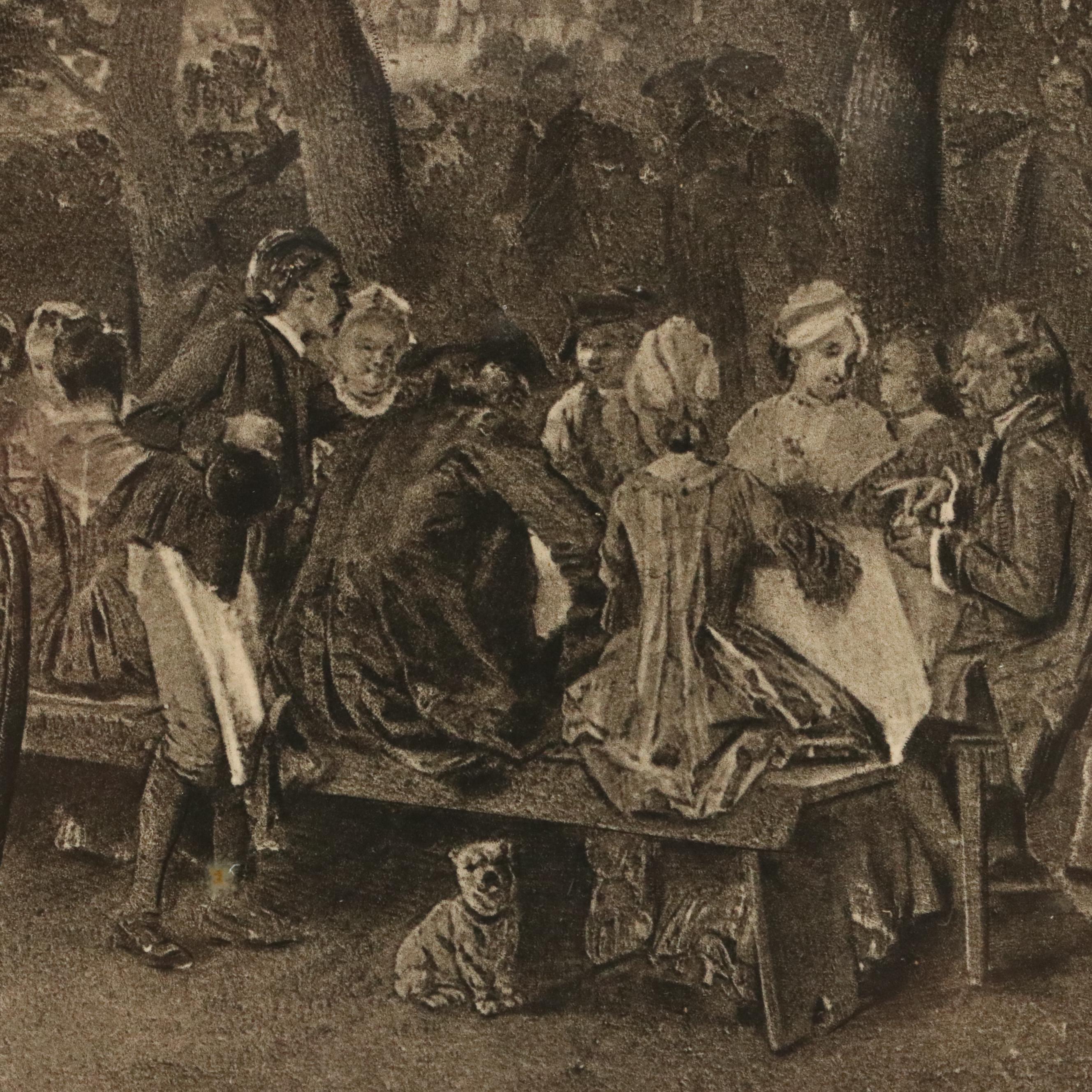 After Ludwig Knaus Photogravure "Kinderfest," Late 19th C.