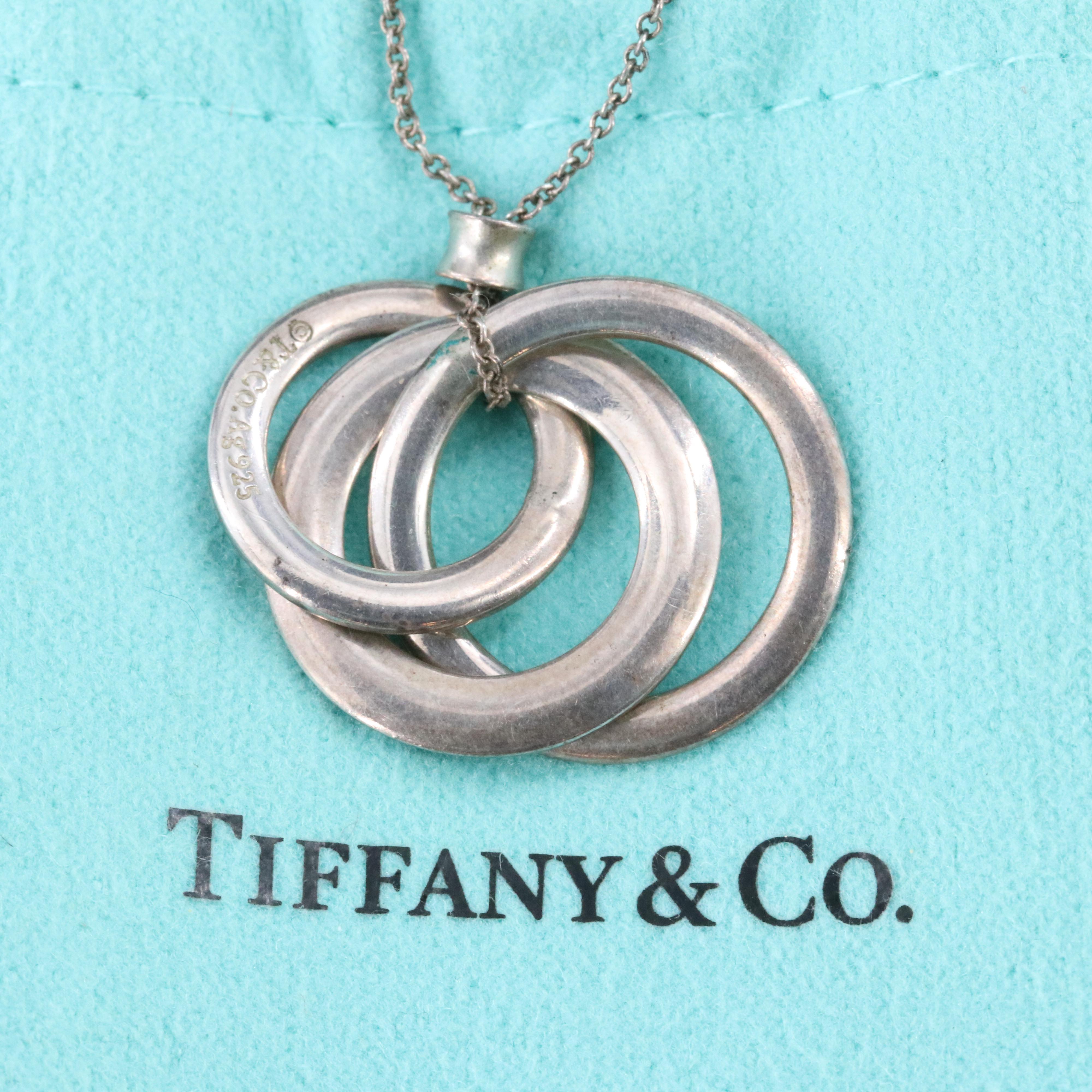 Tiffany & Co. Sterling 1837 Interlocking Circles Necklace