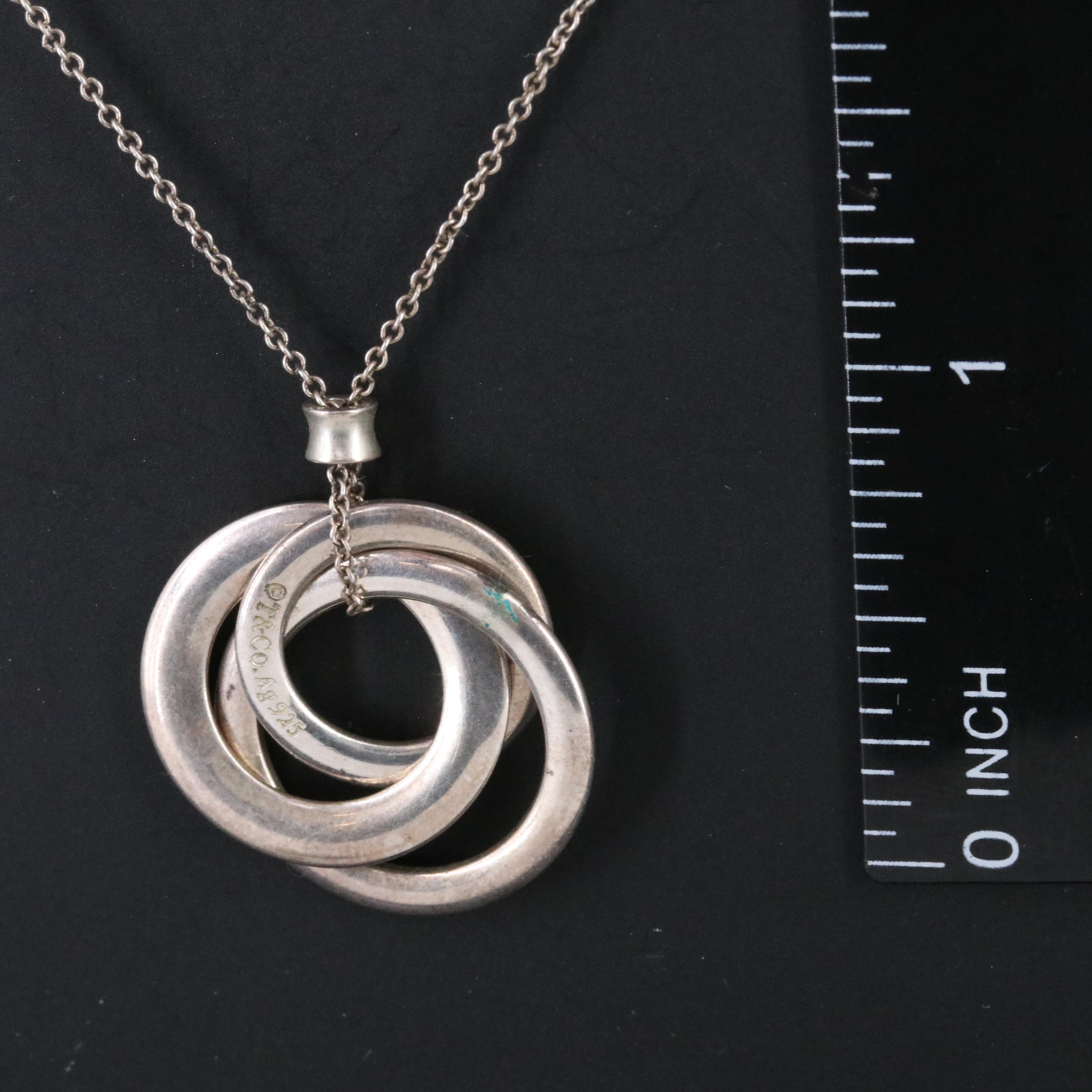 Tiffany & Co. Sterling 1837 Interlocking Circles Necklace