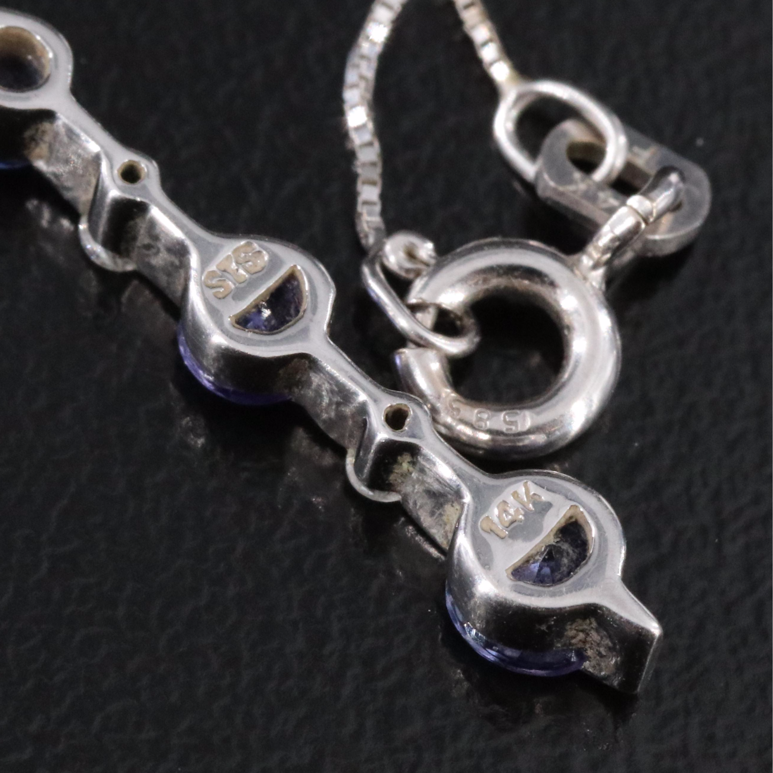 14K Tanzanite and Diamond Pendant Necklace