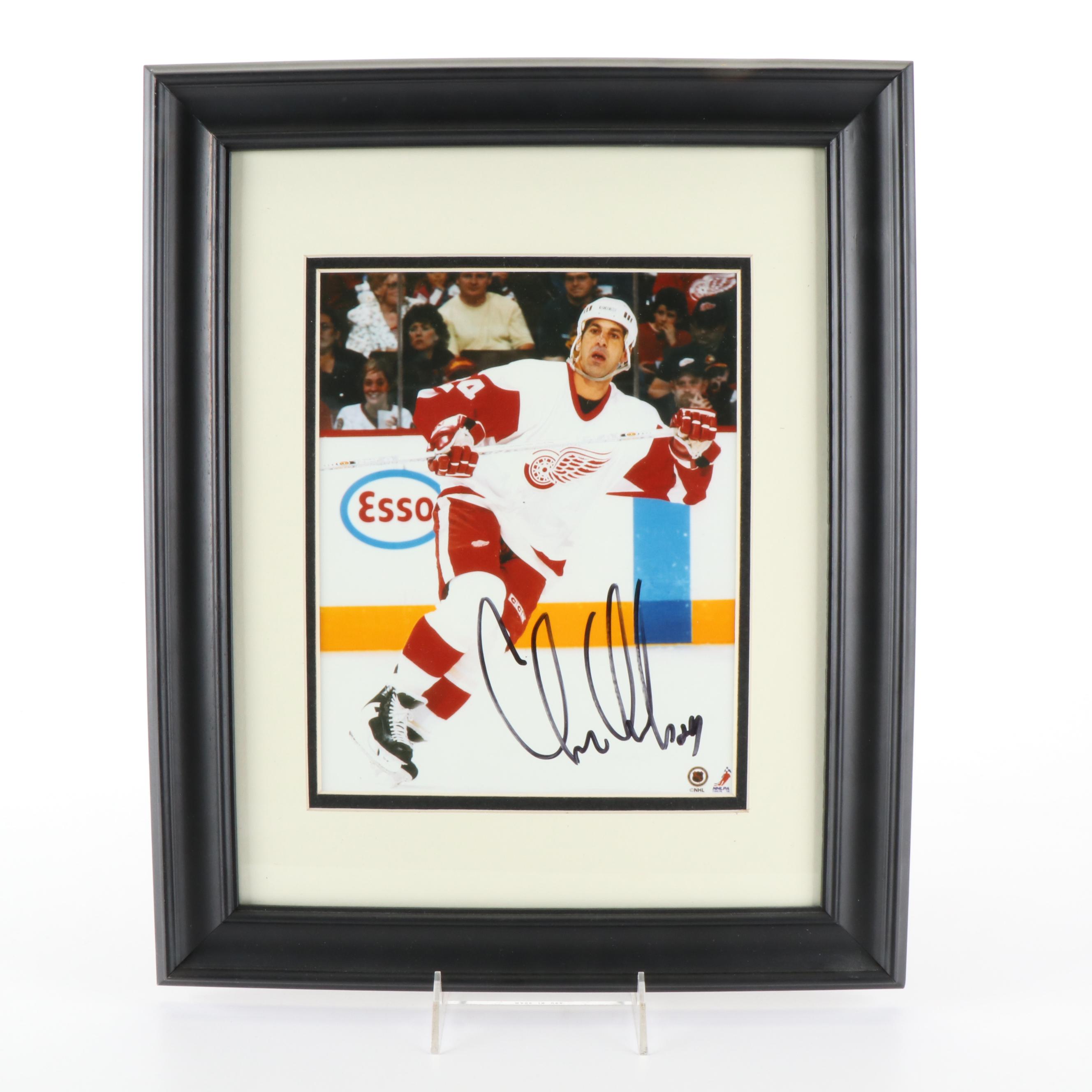 Ted Lindsay and Chris Chelios Signed and Framed Prints, Red Wings