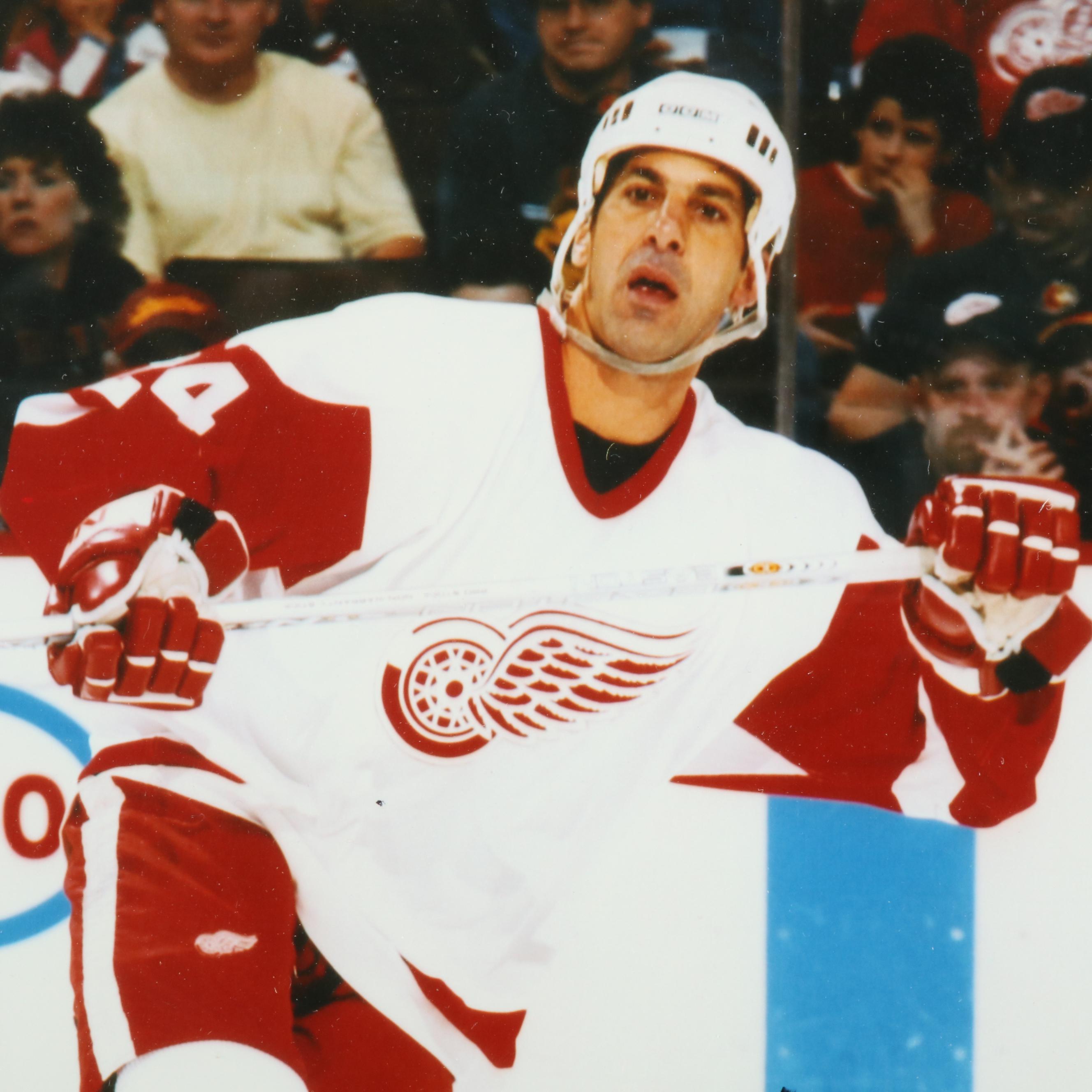 Ted Lindsay and Chris Chelios Signed and Framed Prints, Red Wings