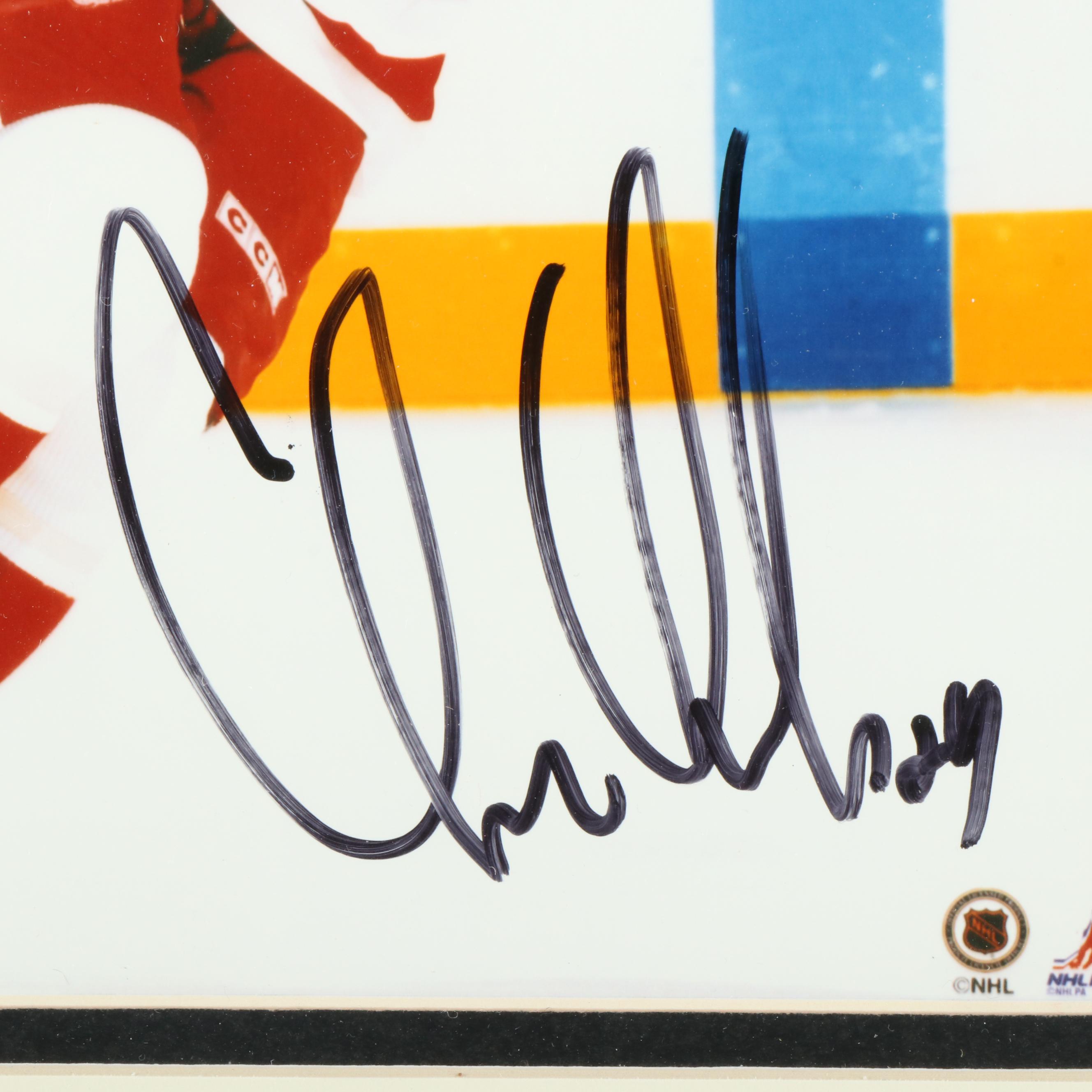 Ted Lindsay and Chris Chelios Signed and Framed Prints, Red Wings