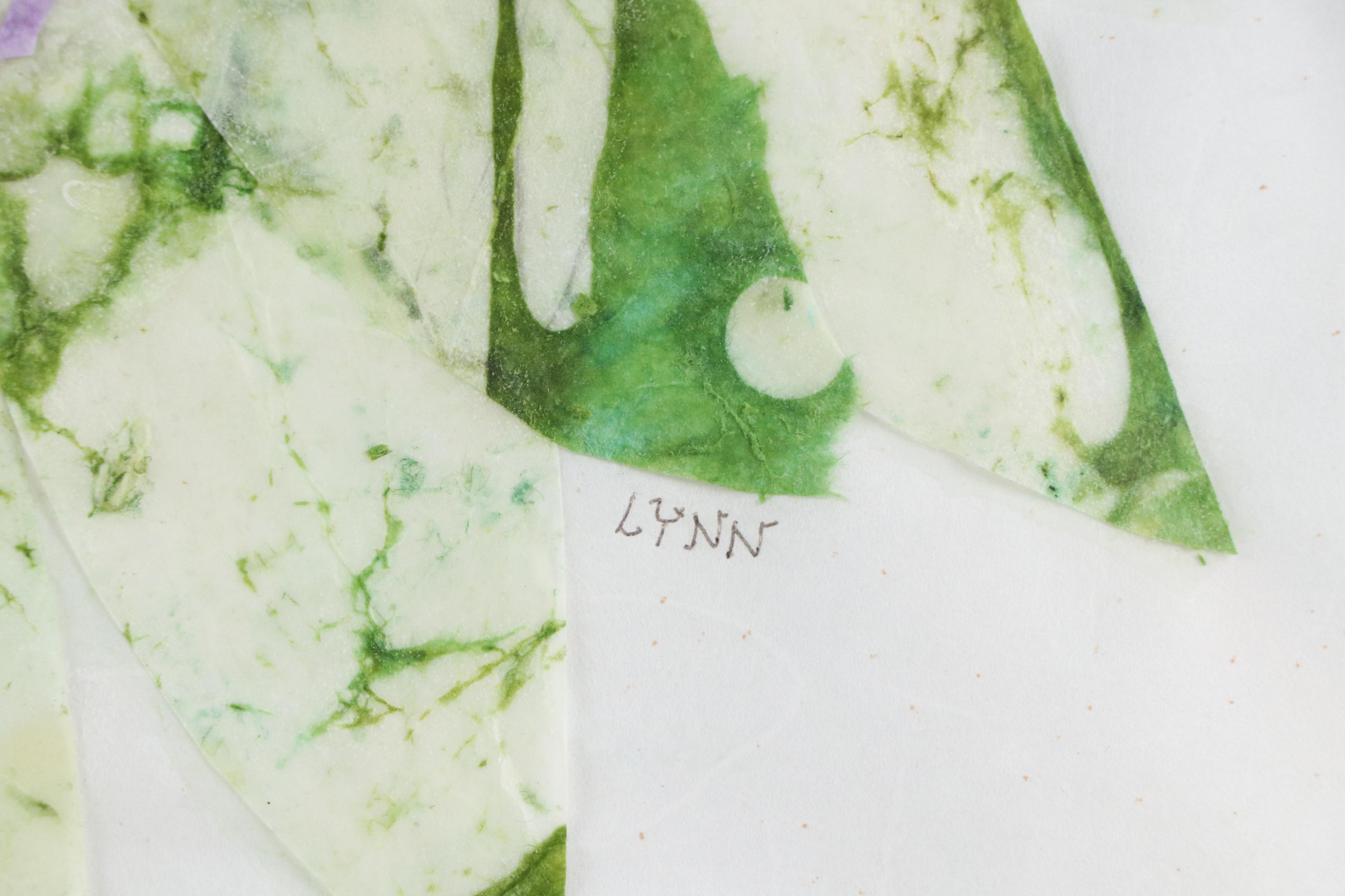 Lynn Elzey Batik Assemblage "Seasons: Flower Power," 21st C.