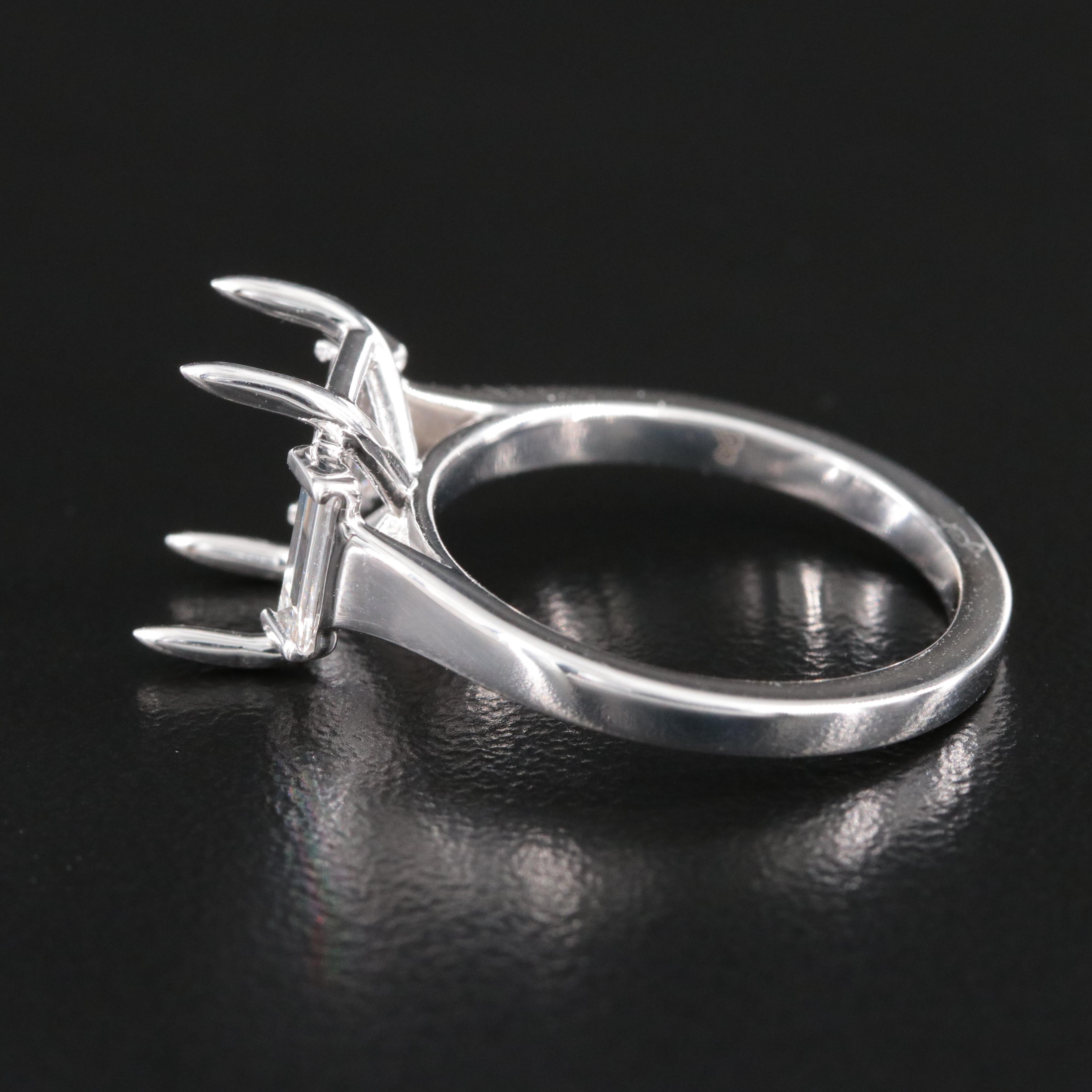 18K 0.54 CTW Lab Grown Diamond Semi Mount Ring