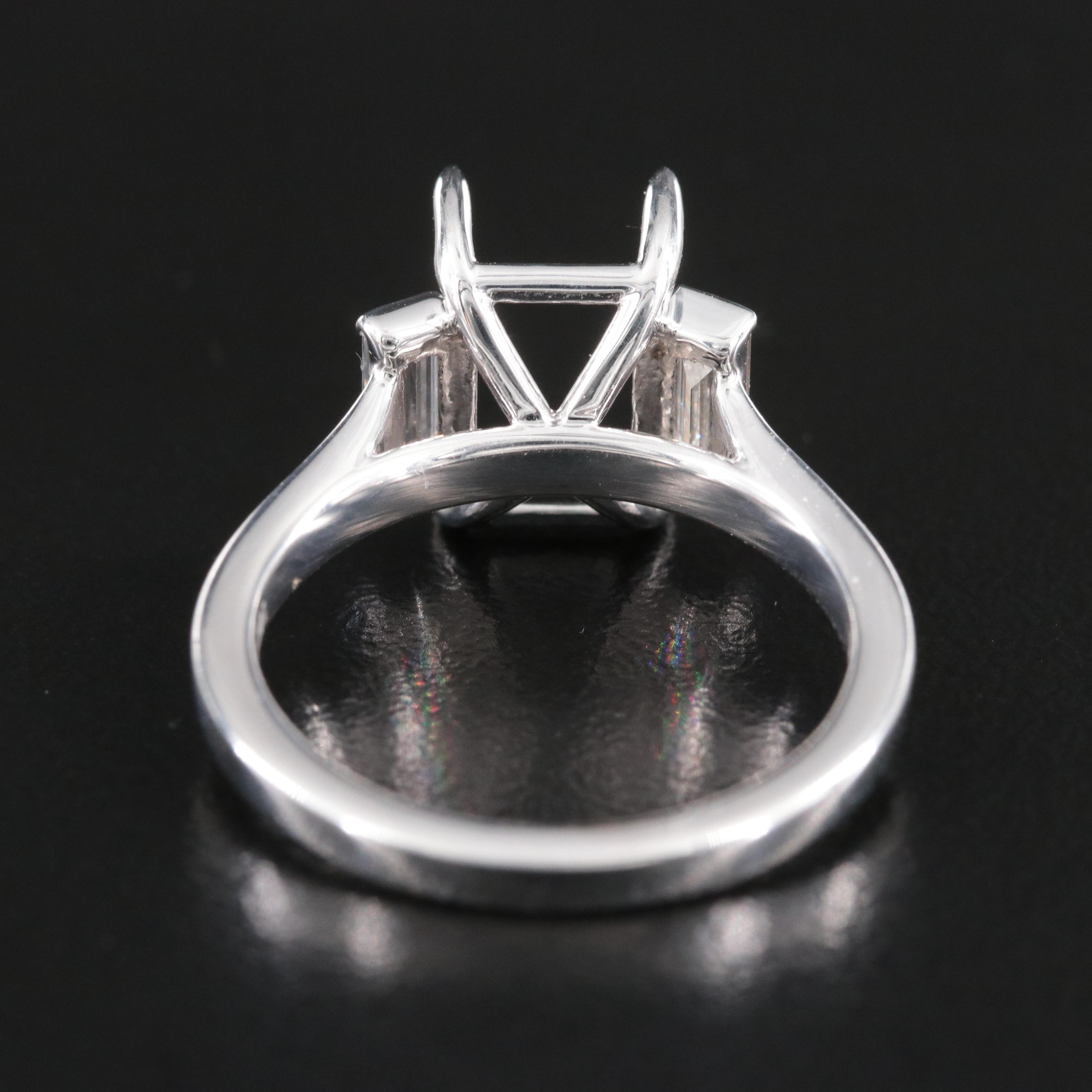 18K 0.54 CTW Lab Grown Diamond Semi Mount Ring