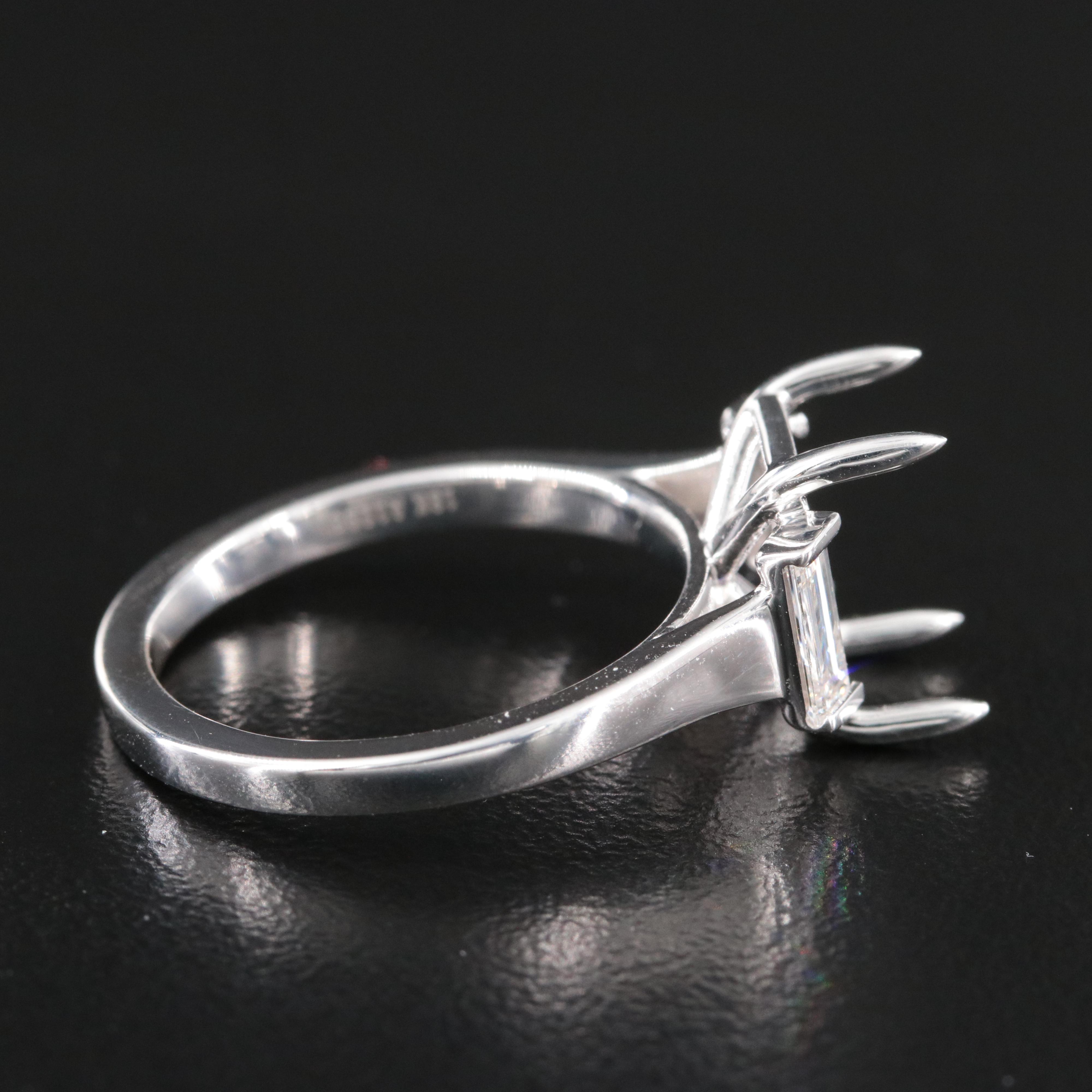 18K 0.54 CTW Lab Grown Diamond Semi Mount Ring