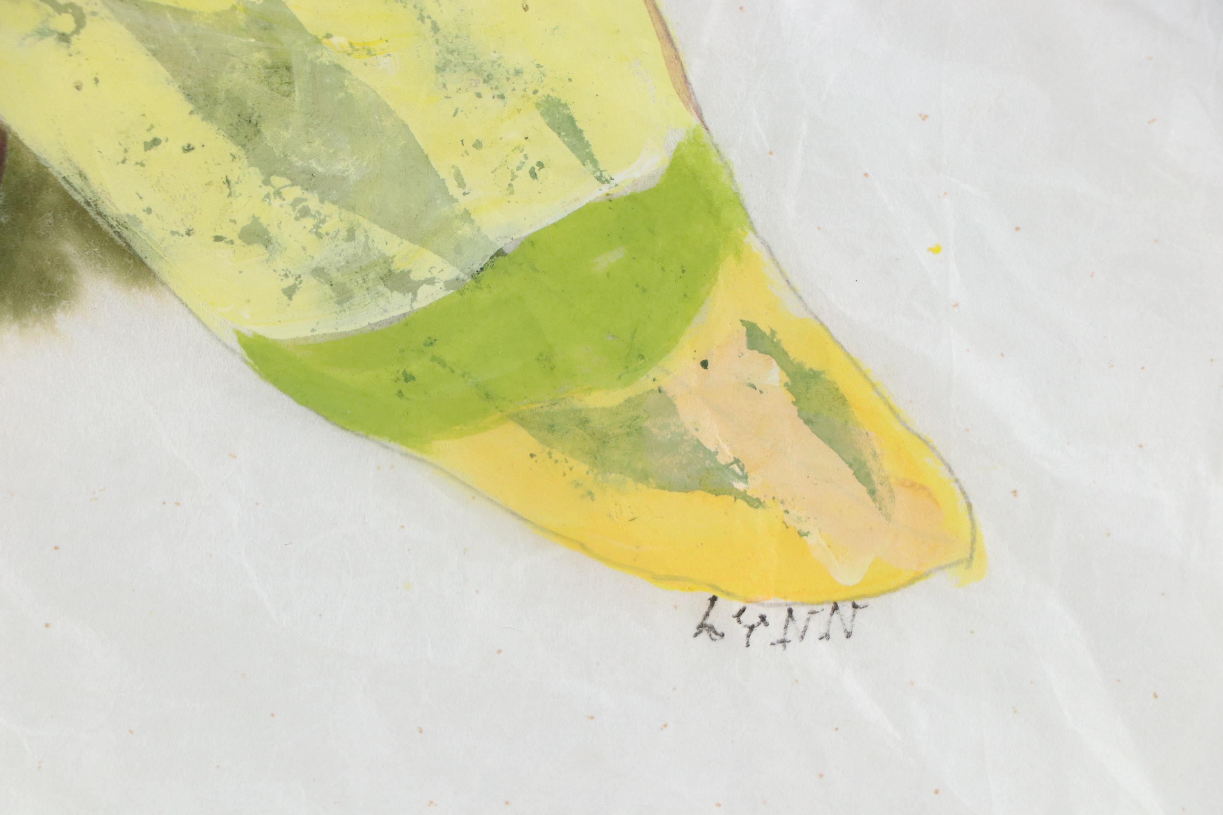 Lynn Elzey Batik Assemblage "Seasons: Fall Flower," 21st C.