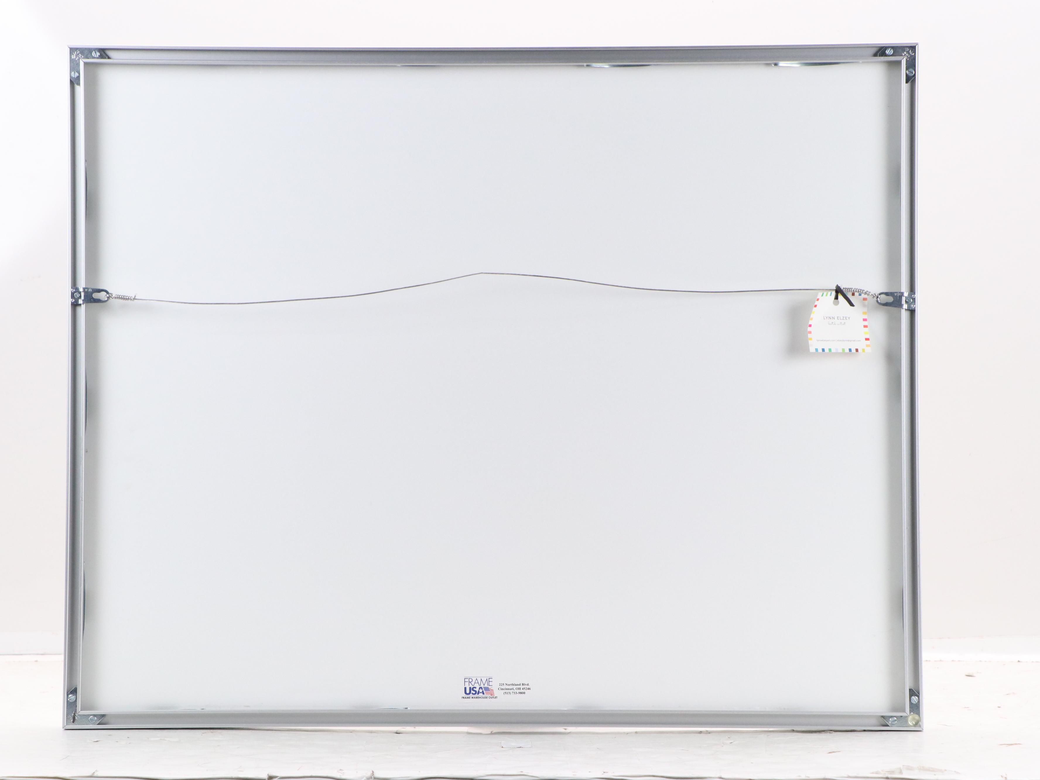 Lynn Elzey Batik Assemblage "Seasons: Fall Flower," 21st C.