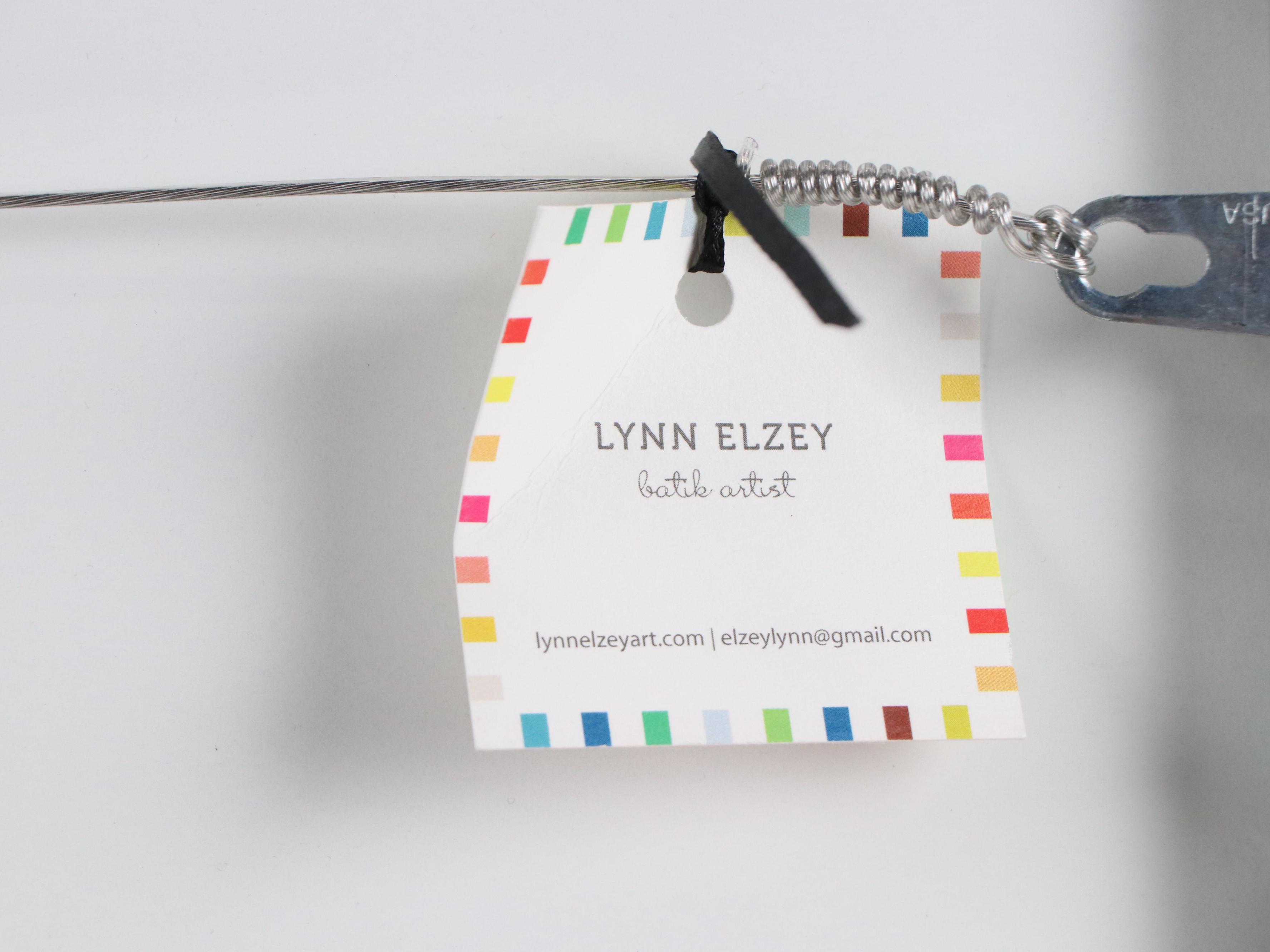 Lynn Elzey Batik Assemblage "Seasons: Fall Flower," 21st C.