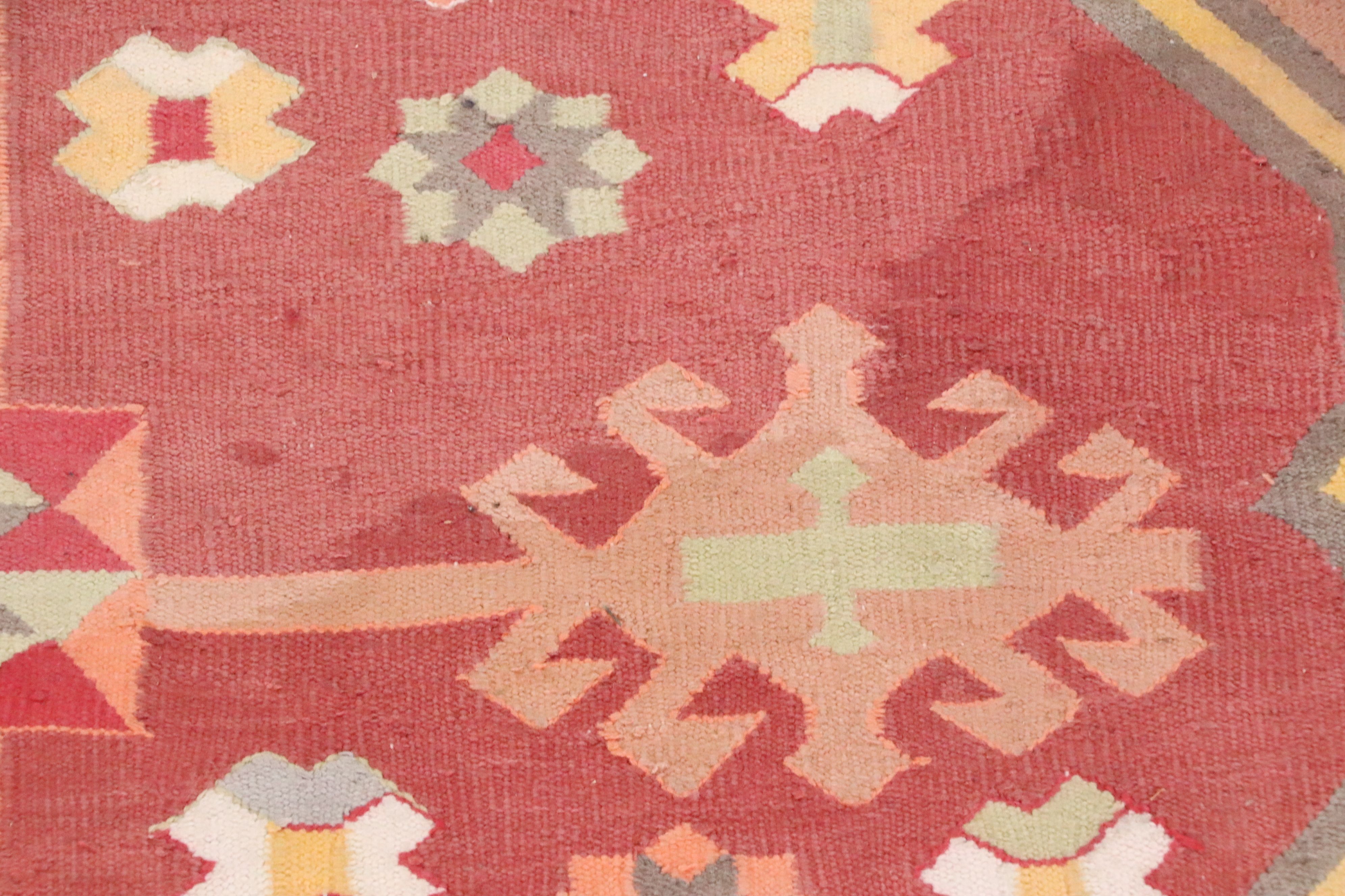 4'2 x 7'4 Handwoven Turkish Kilim Area Rug