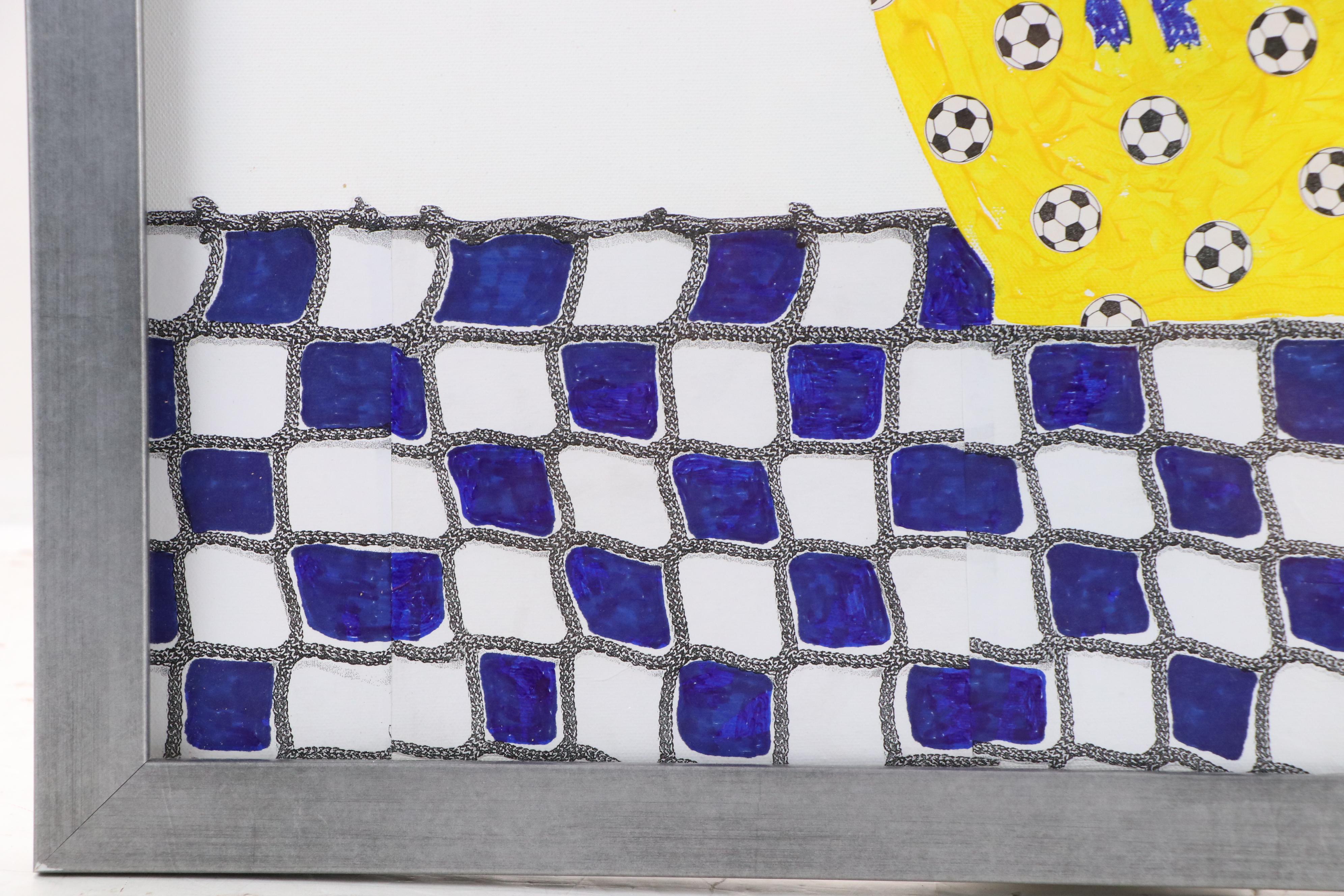 Lynn Elzey Still Life Mixed Media Painting of FC Cincinnati Themed Bouquet