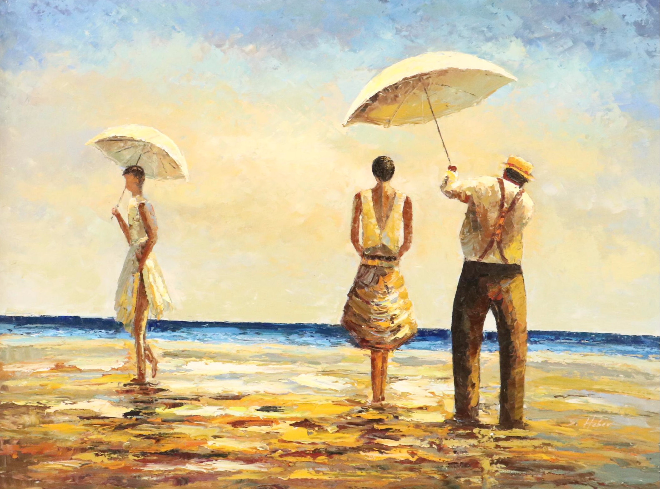 Impressionist Inspired Acrylic Painting After Jack Vettriano
