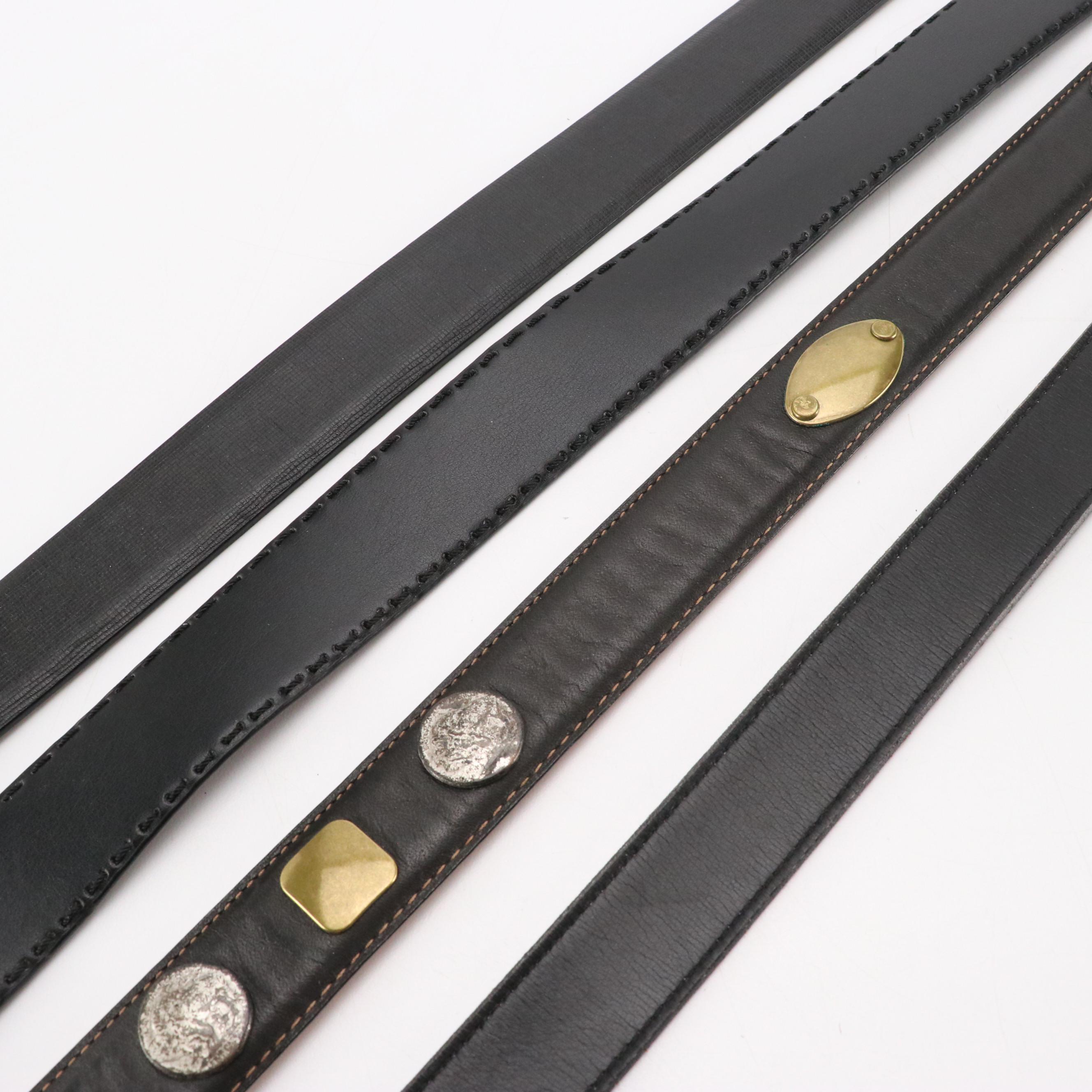 Men's Polo Ralph Lauren, L'Aiglon, Coach and Other Black Leather Belts