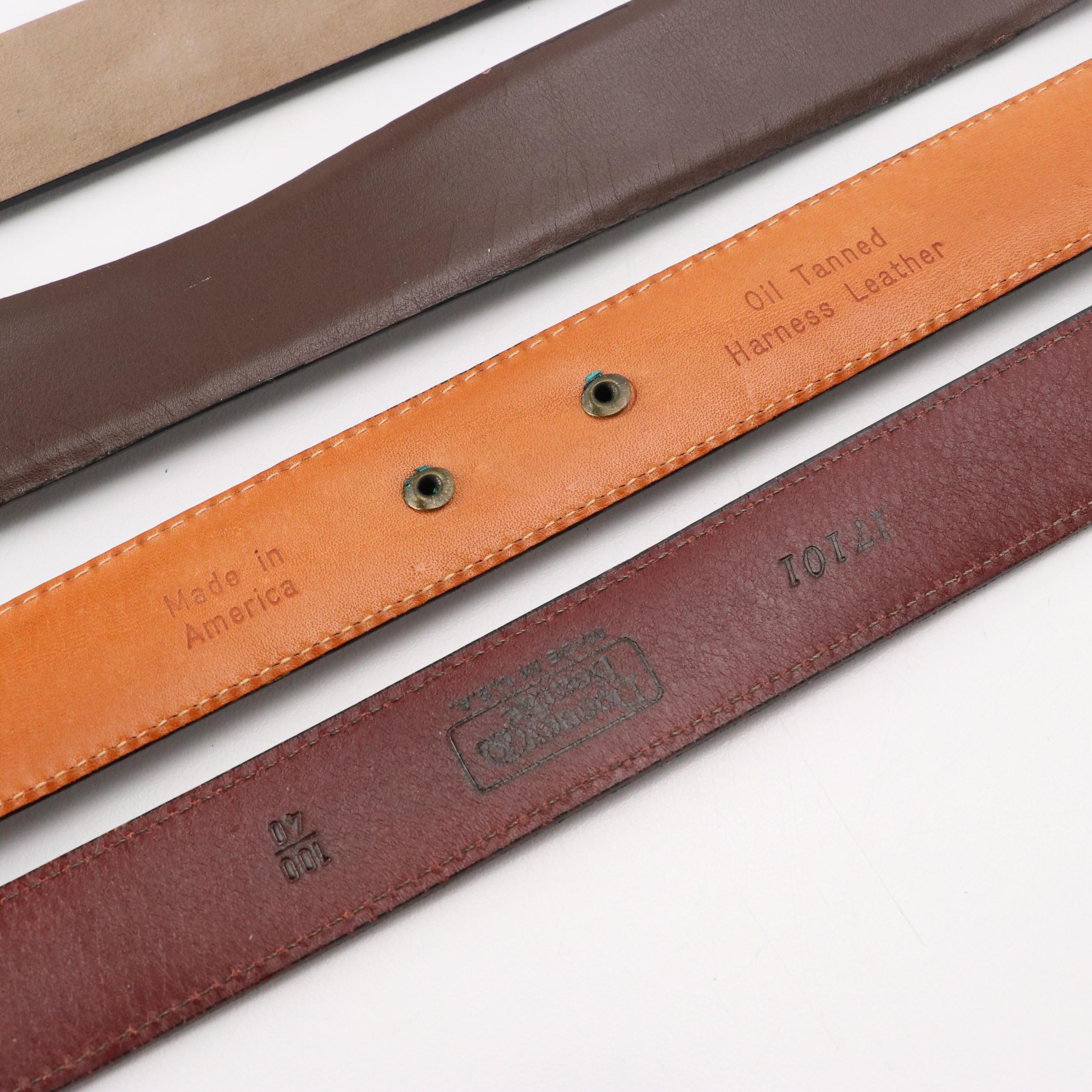 Men's Polo Ralph Lauren, L'Aiglon, Coach and Other Black Leather Belts