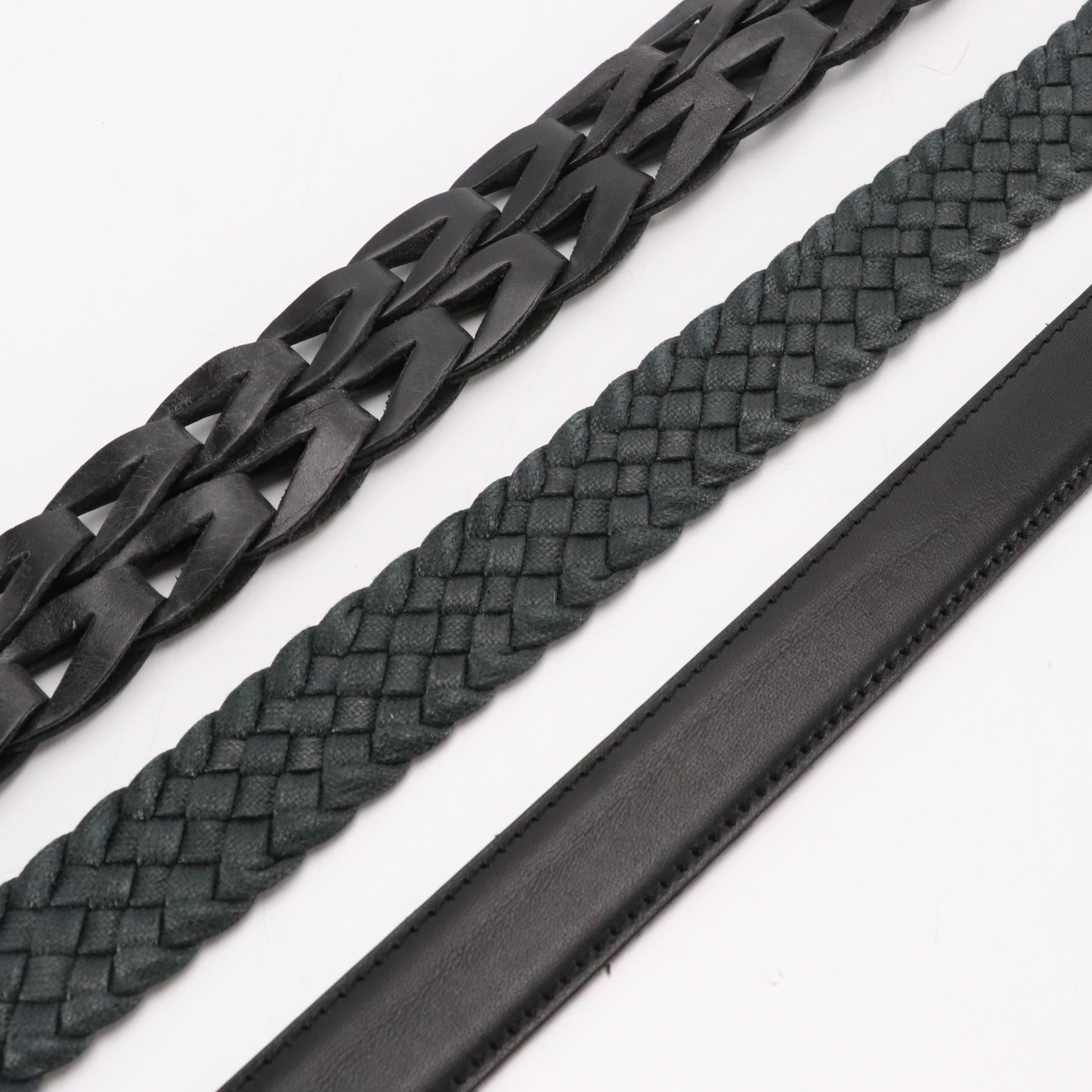 Men's Polo Ralph Lauren, L'Aiglon, Coach and Other Black Leather Belts