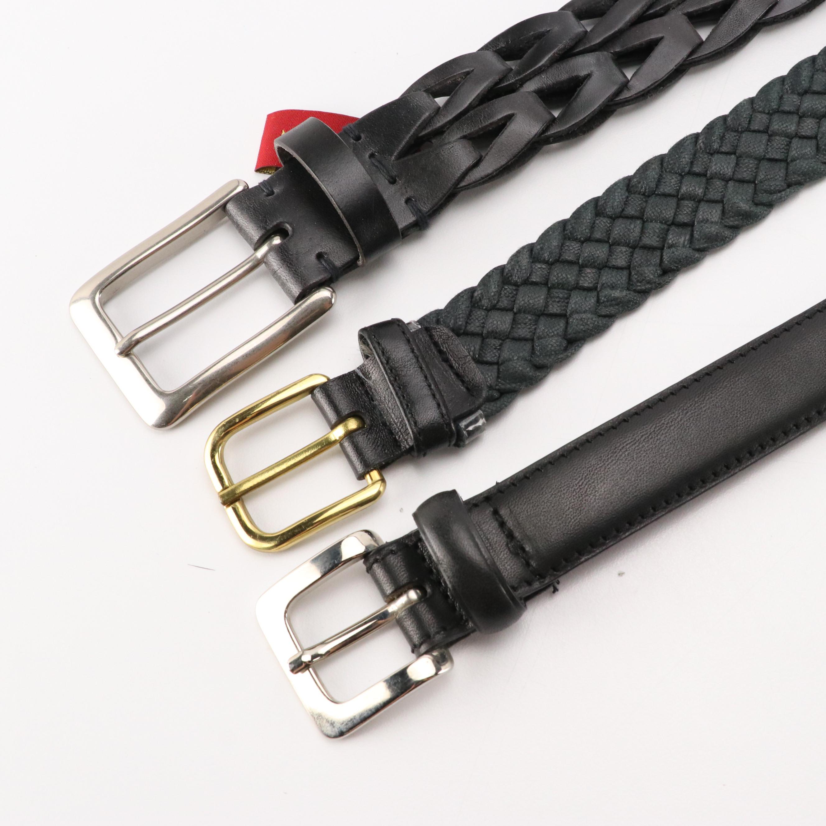 Men's Polo Ralph Lauren, L'Aiglon, Coach and Other Black Leather Belts