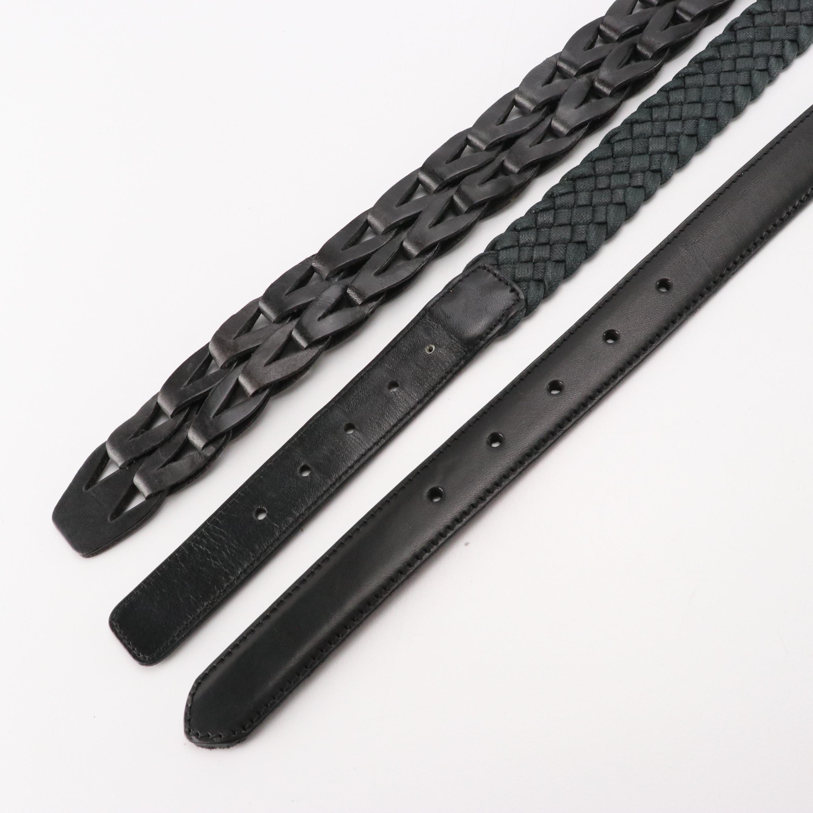 Men's Polo Ralph Lauren, L'Aiglon, Coach and Other Black Leather Belts