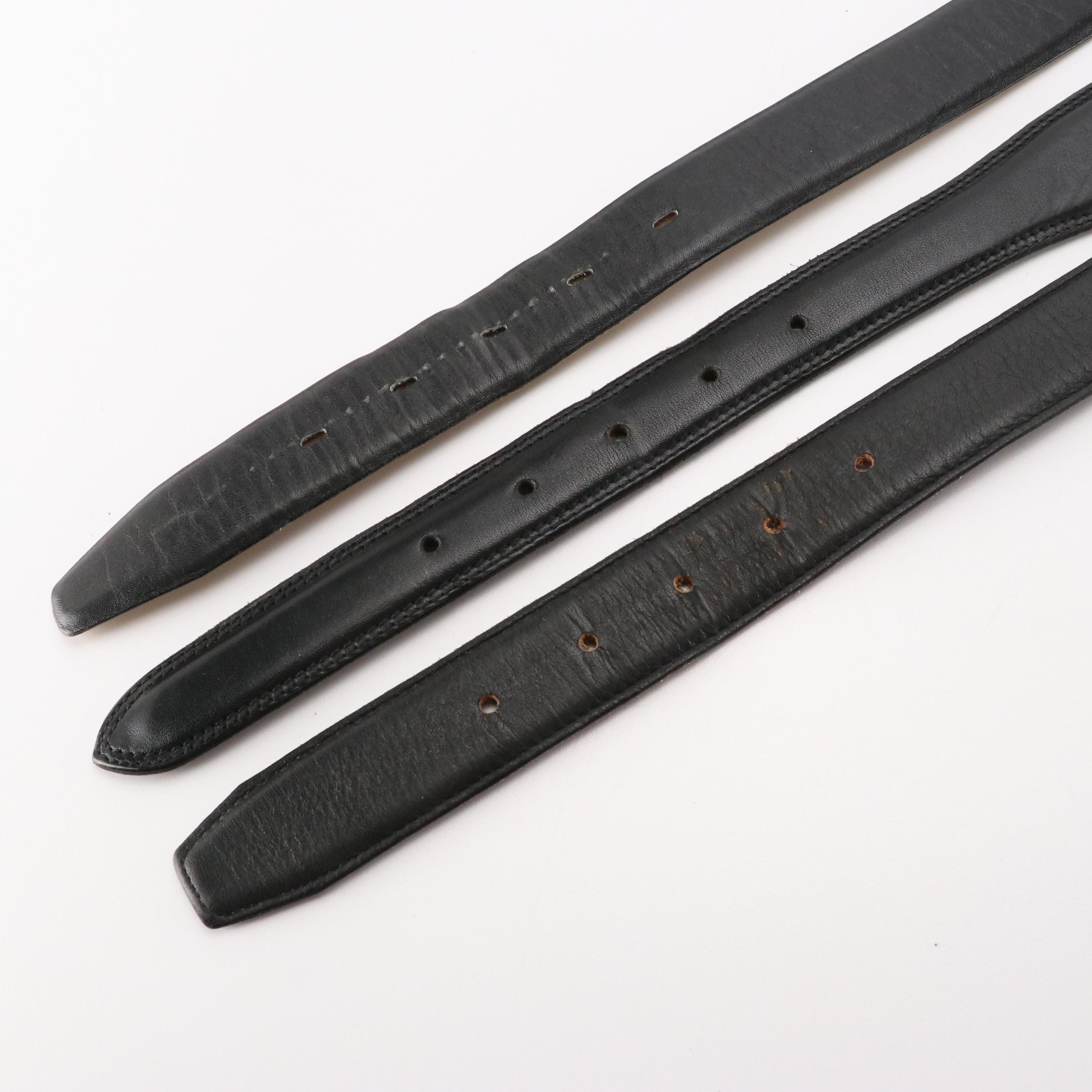 Men's Polo Ralph Lauren, L'Aiglon, Coach and Other Black Leather Belts