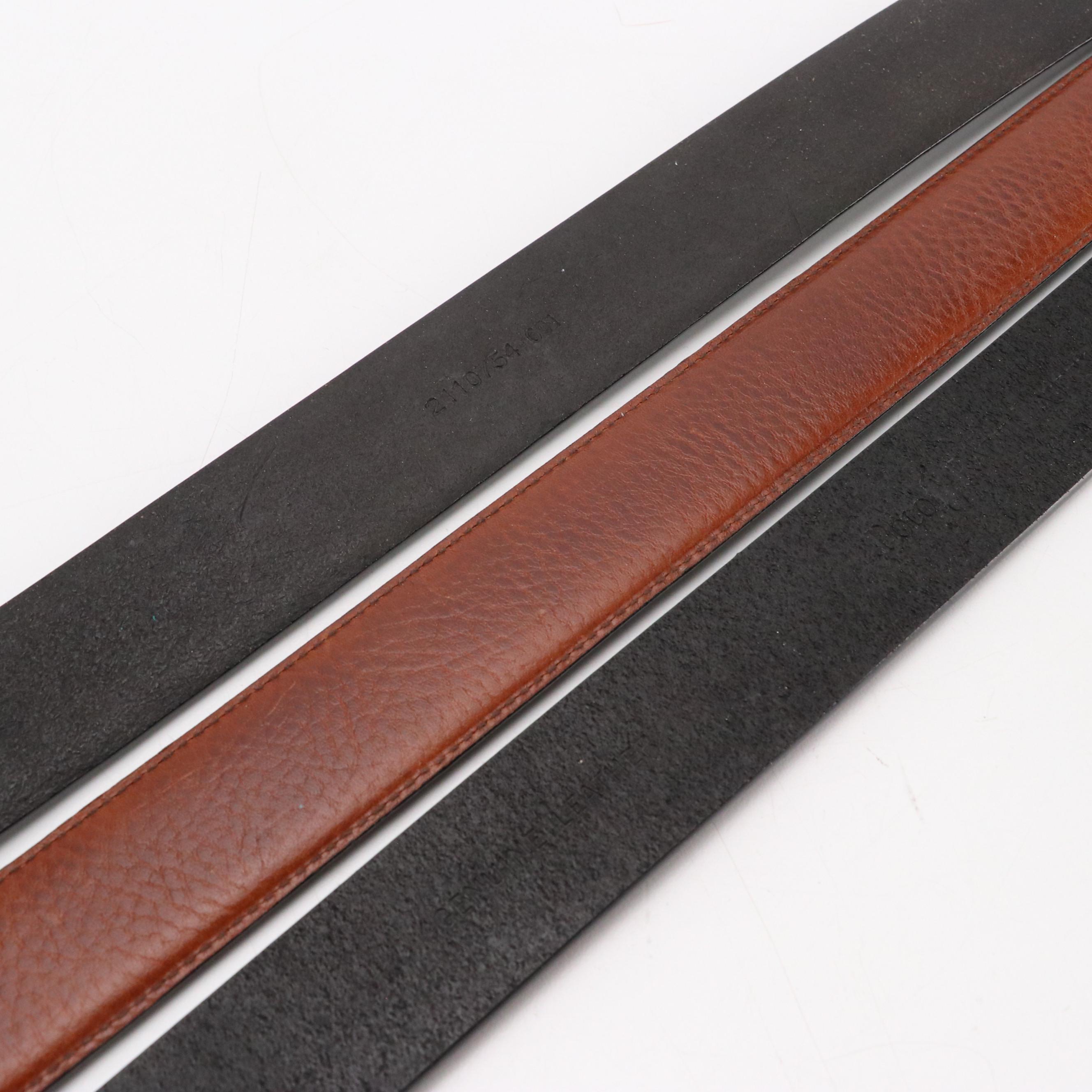 Men's Polo Ralph Lauren, L'Aiglon, Coach and Other Black Leather Belts