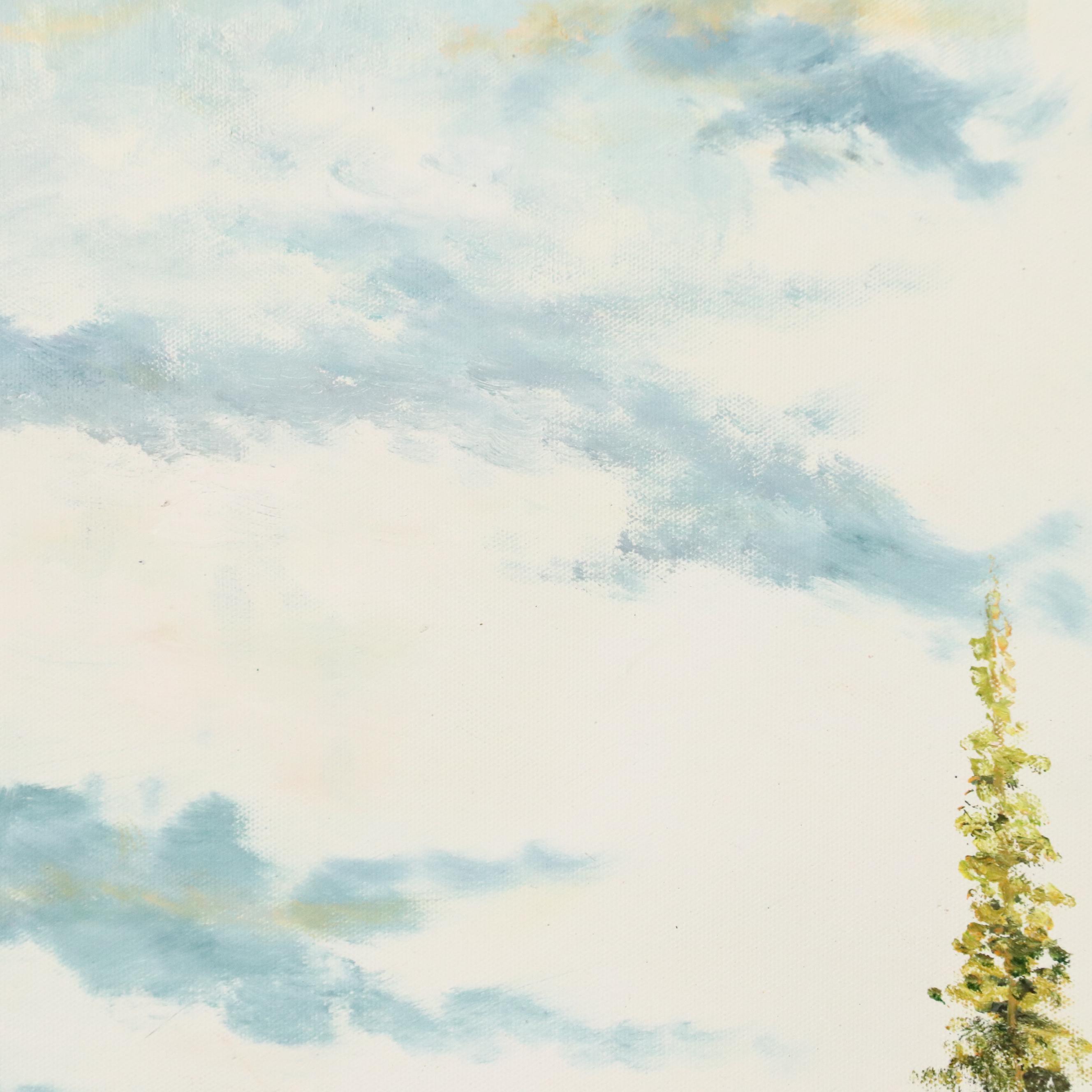 Acrylic Painting of Indigenous Encampment