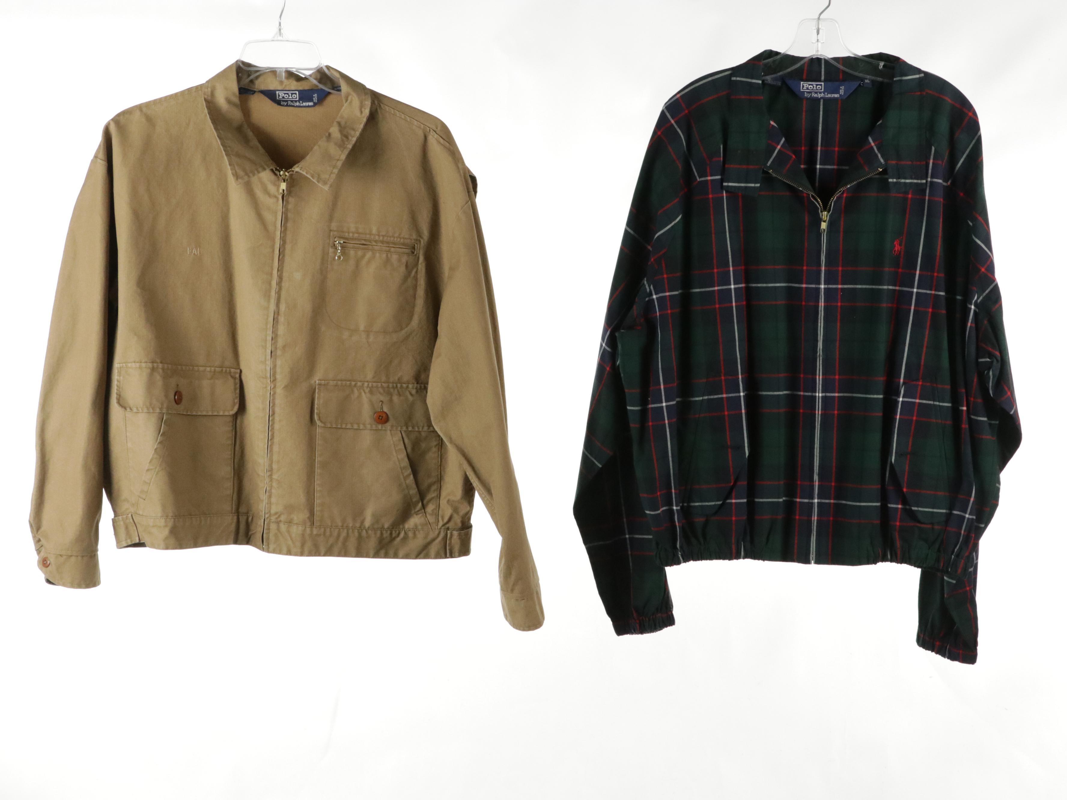 Men's Polo By Ralph Lauren Brown Utility, Plaid Windbreaker and Other Jackets