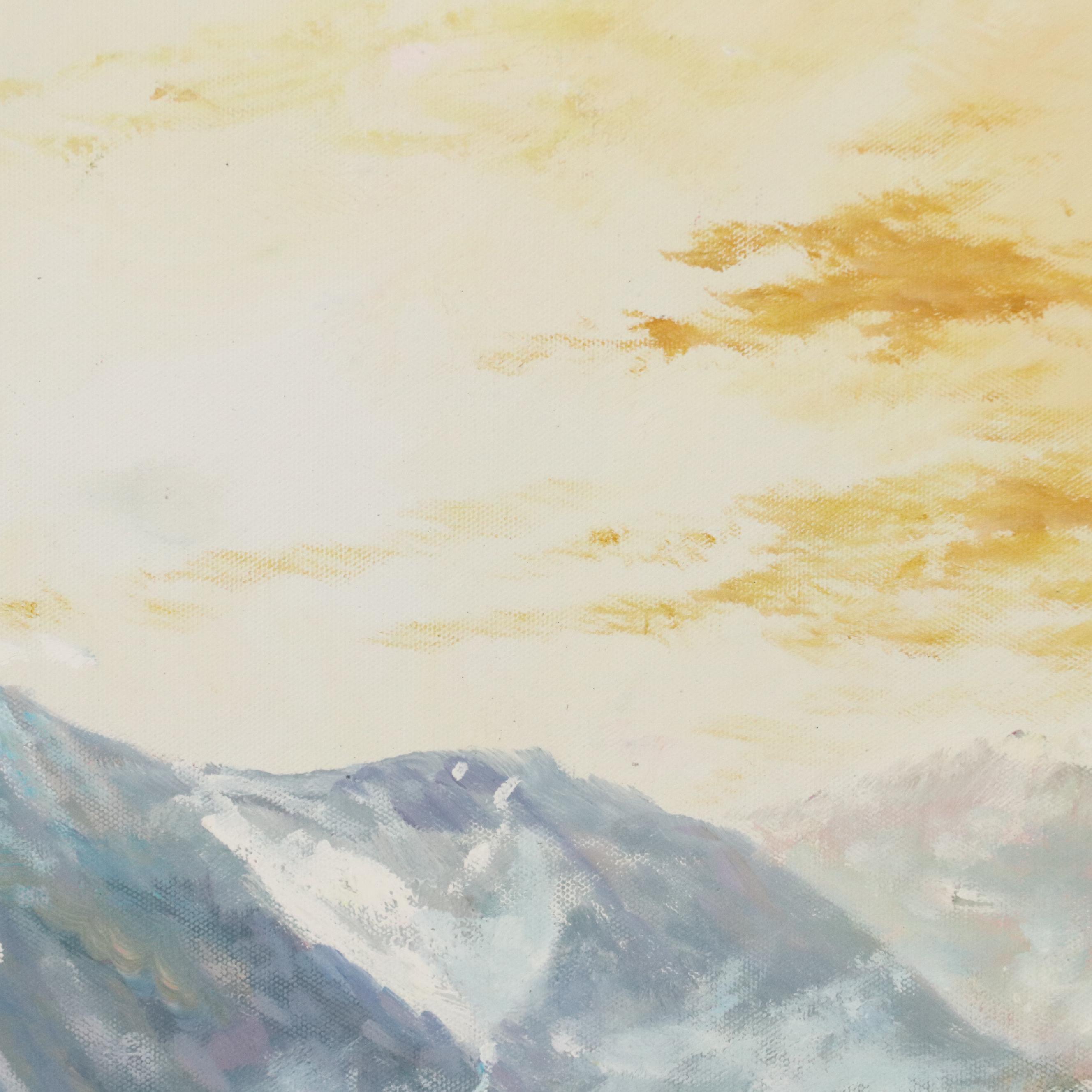 Acrylic Painting of Indigenous Encampment