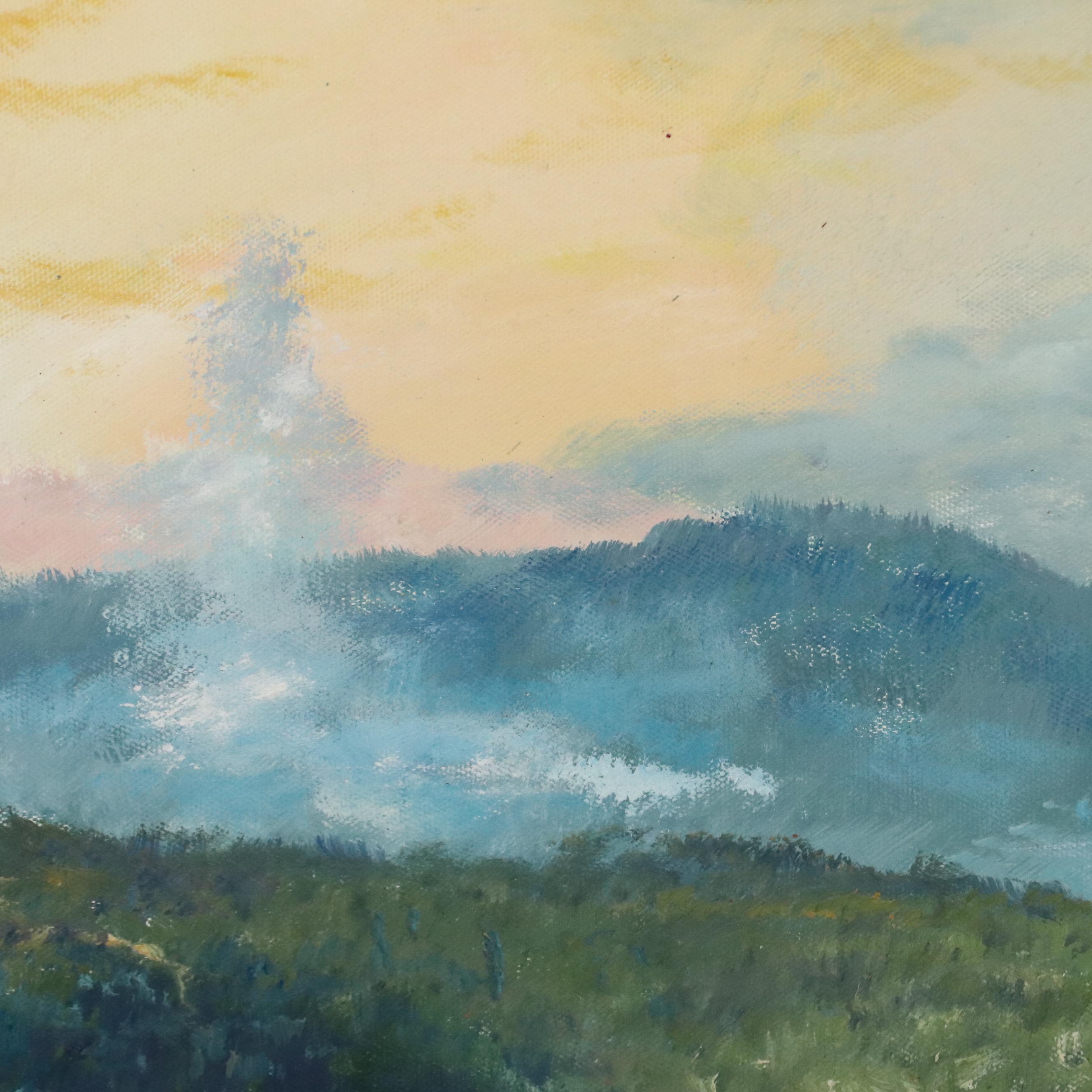 Acrylic Painting of Indigenous Encampment